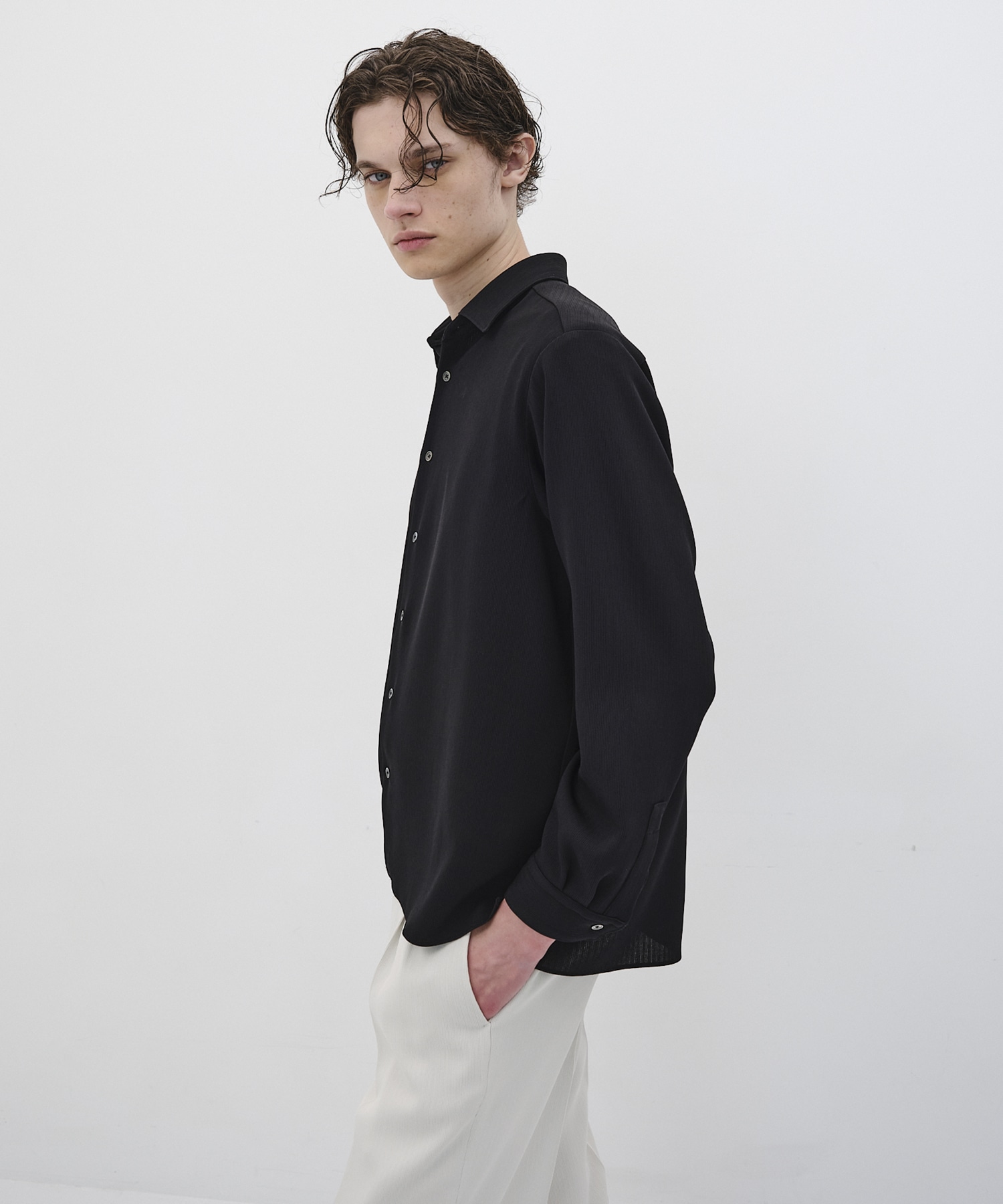 COLD DRY PLEATS ロングスリーブシャツ
