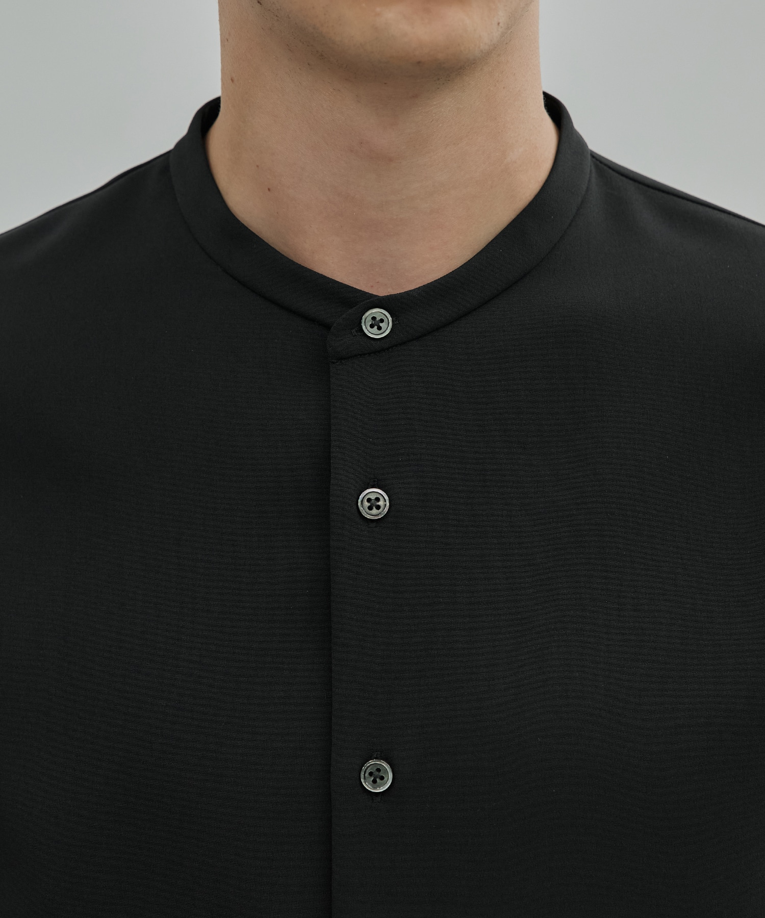 〈新発売〉Dry Twist バンドカラーシャツ
