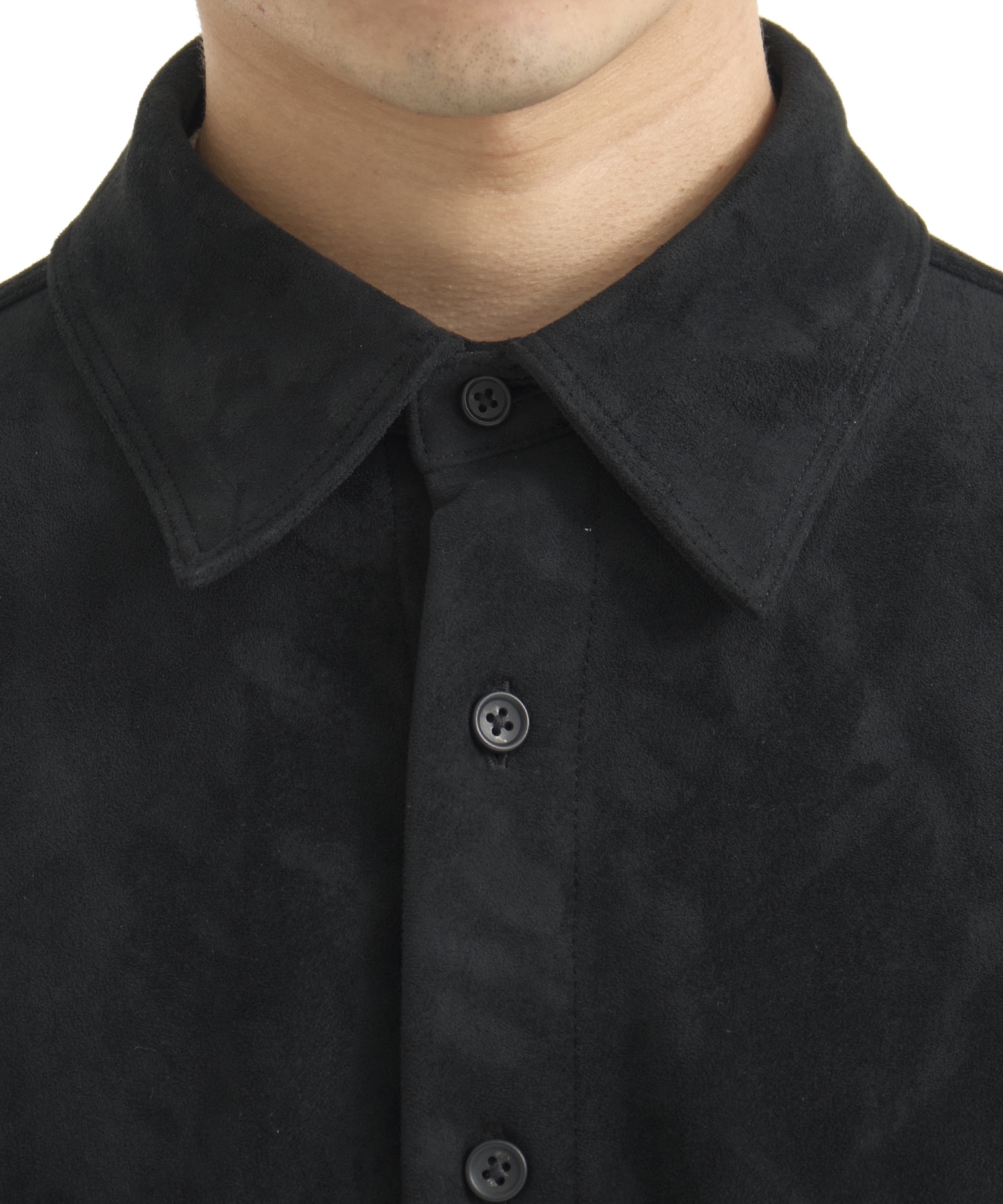 FEATHER SUEDE ロングスリーブシャツ