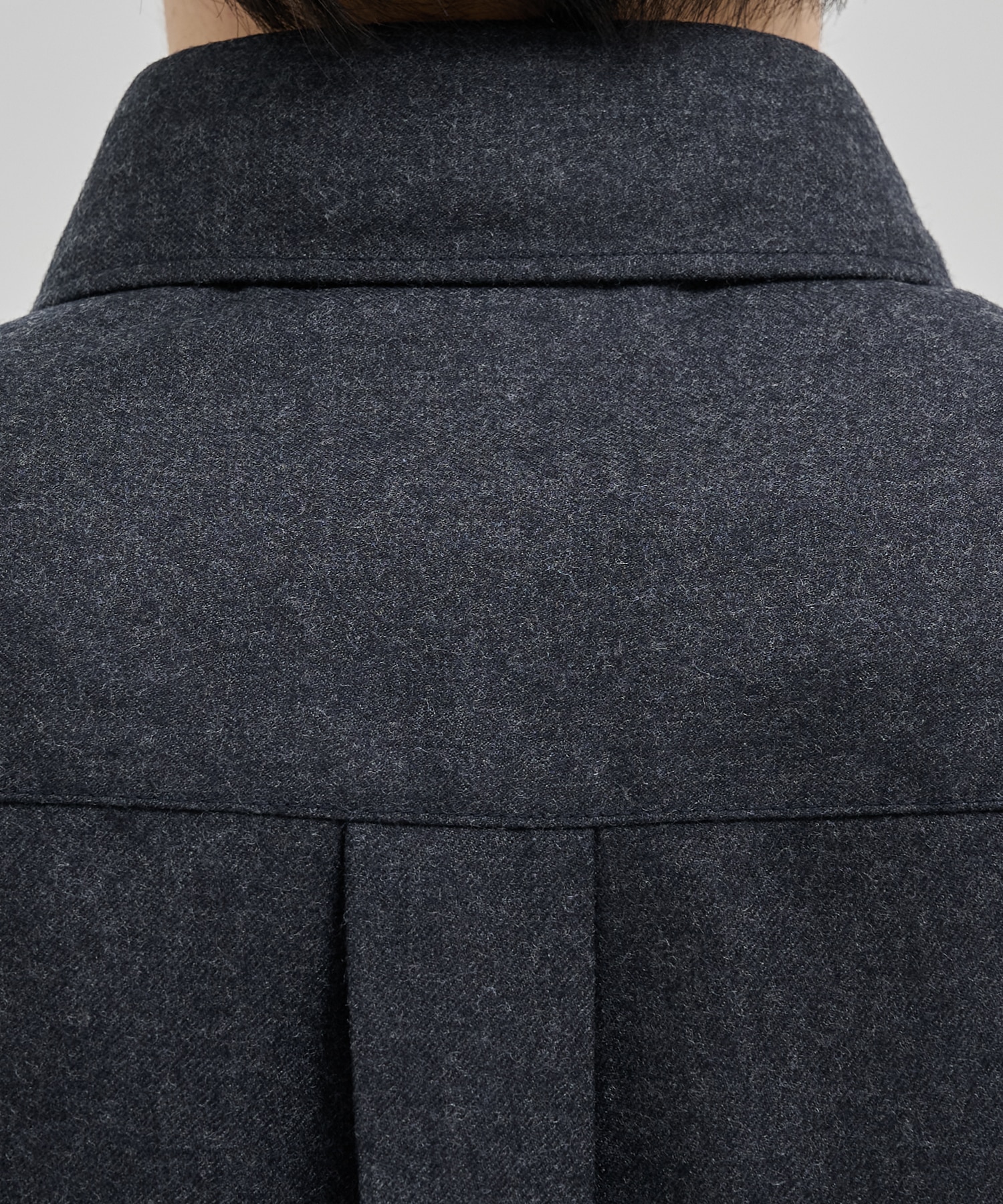 〈残りわずか〉ウールフラノ レギュラーカラーシャツ