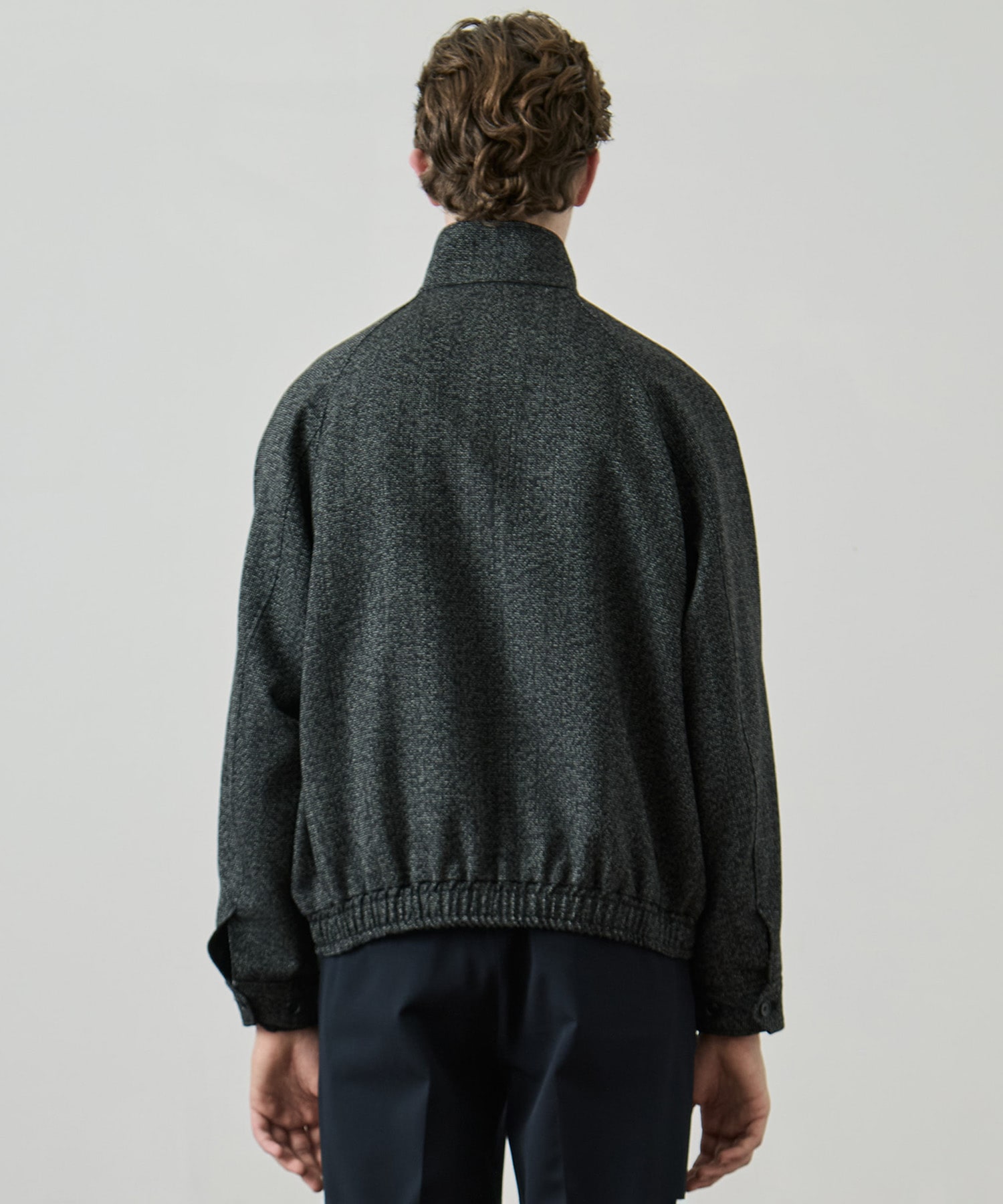 シェットランドウール ハリントンジャケット