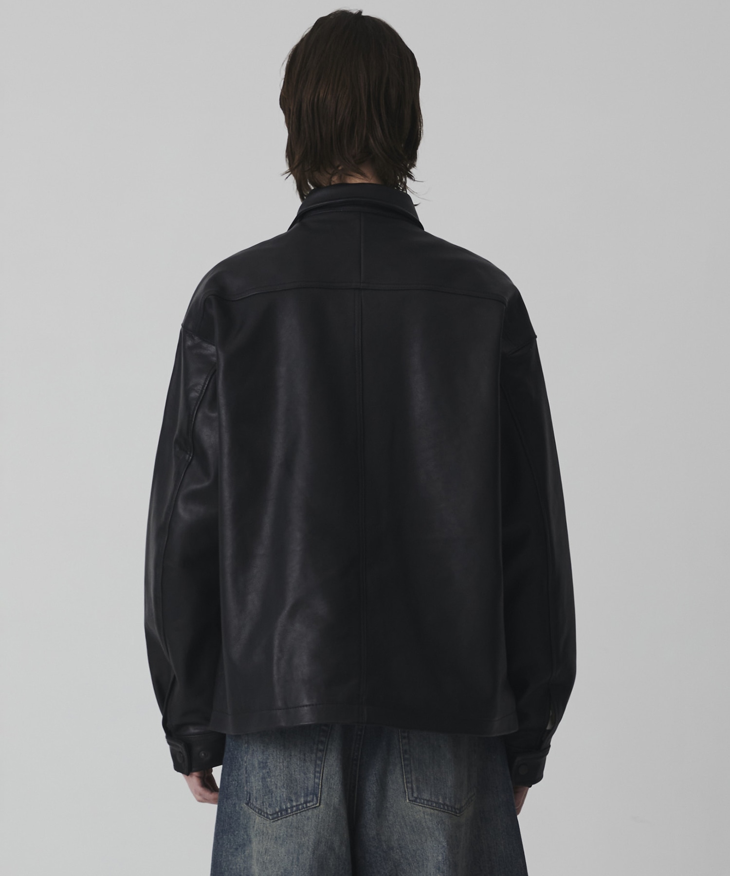 WATER BUFFALO フライトレザーブルゾン(1 BLACK): : メンズ｜UNITED