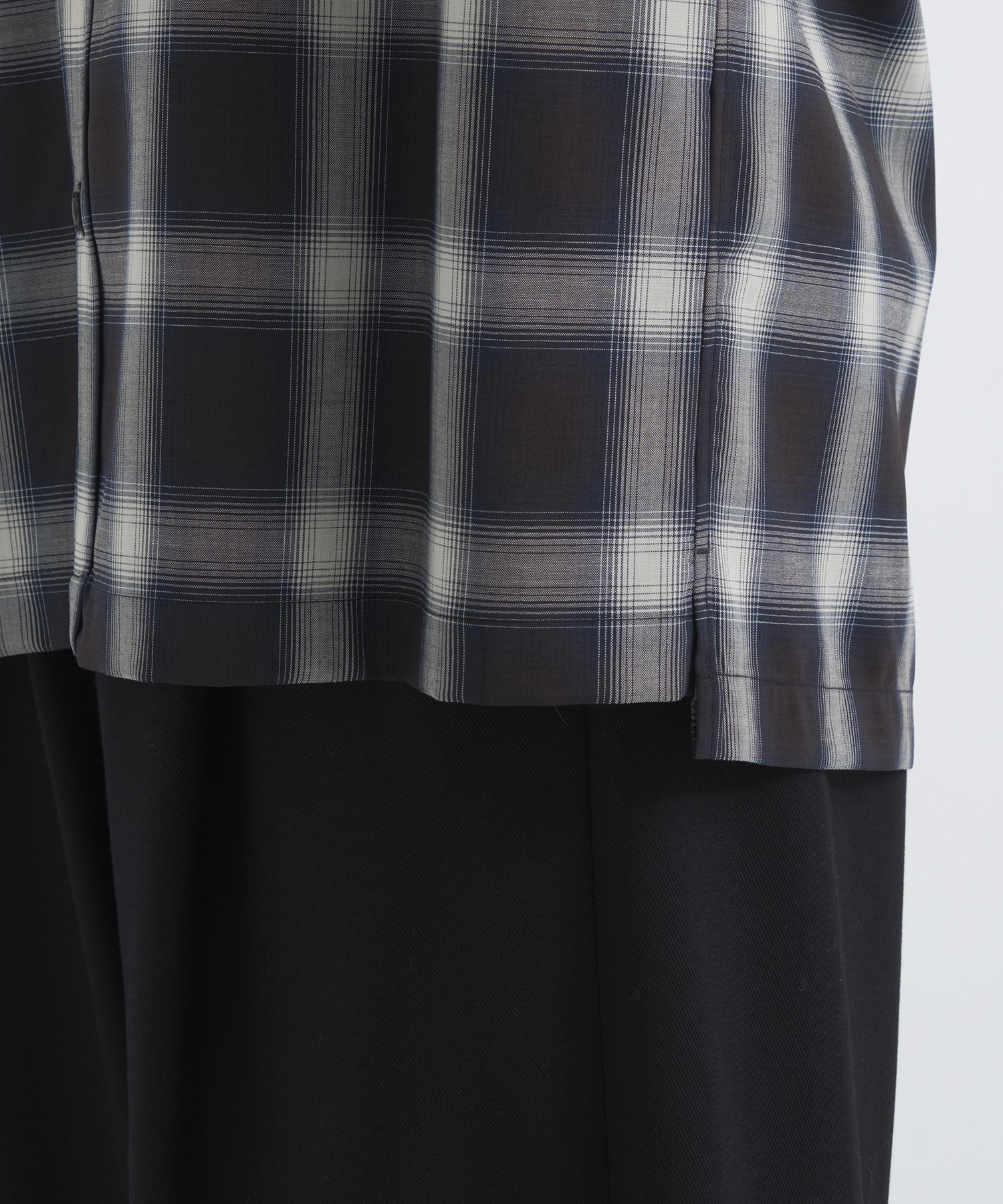 ウールオンブレチェック ウエスタンシャツ