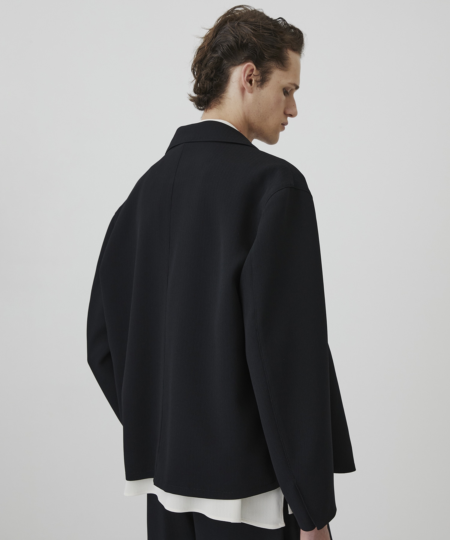 COLD DRY PLEATS ハリントンブルゾン