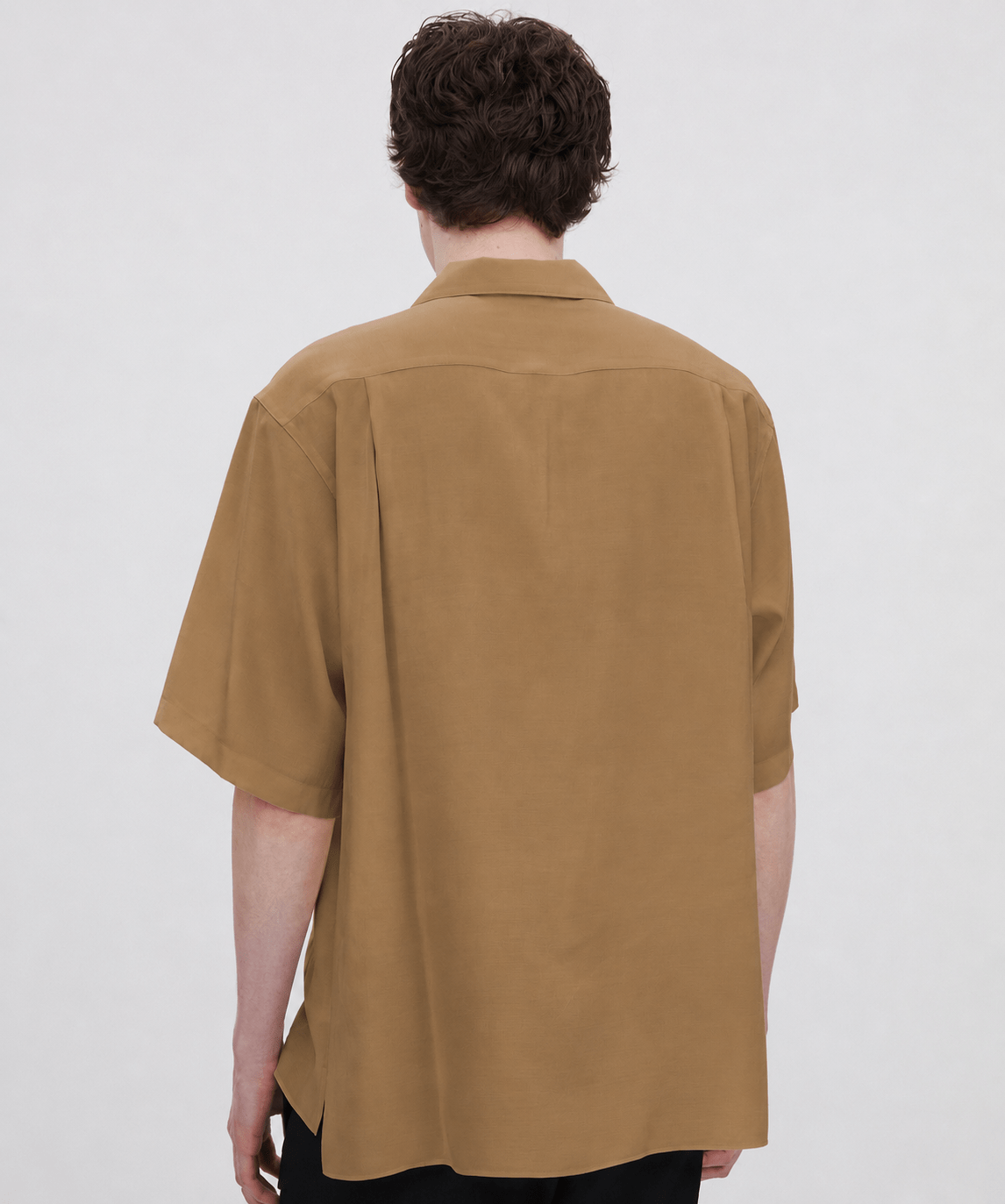 〈WEB限定〉フィブリルレーヨン オープンカラーシャツ
