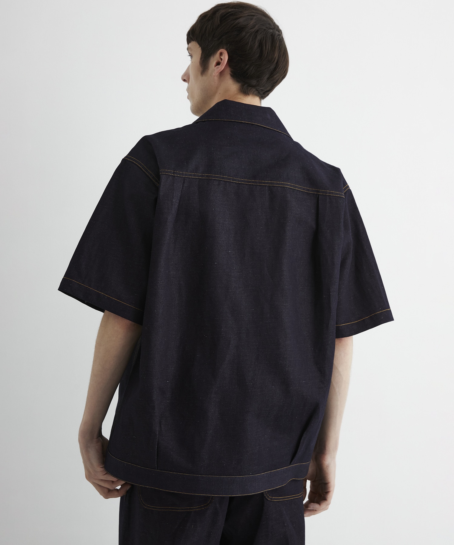9.5oz LINEN DENIM ワークシャツ S/S