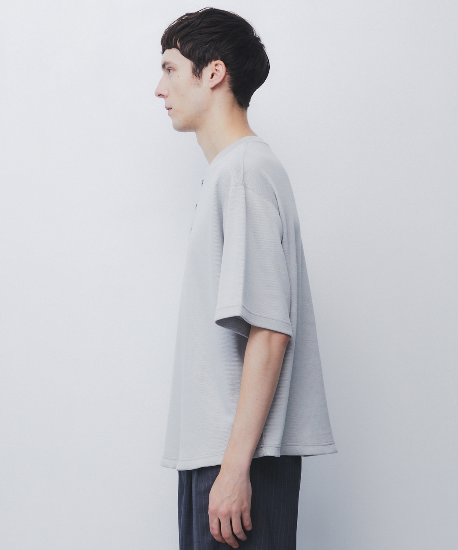 SEA ISLAND COTTON THERMAL HENRY TEE