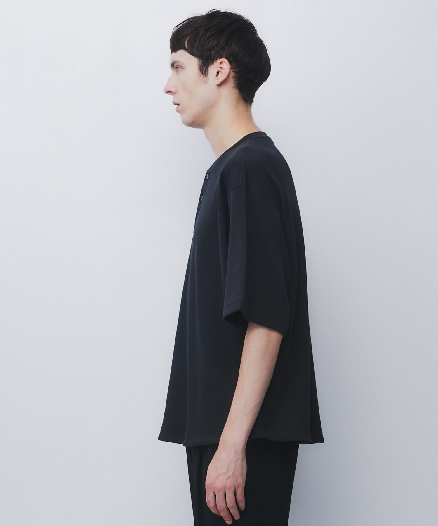 SEA ISLAND COTTON THERMAL HENRY TEE