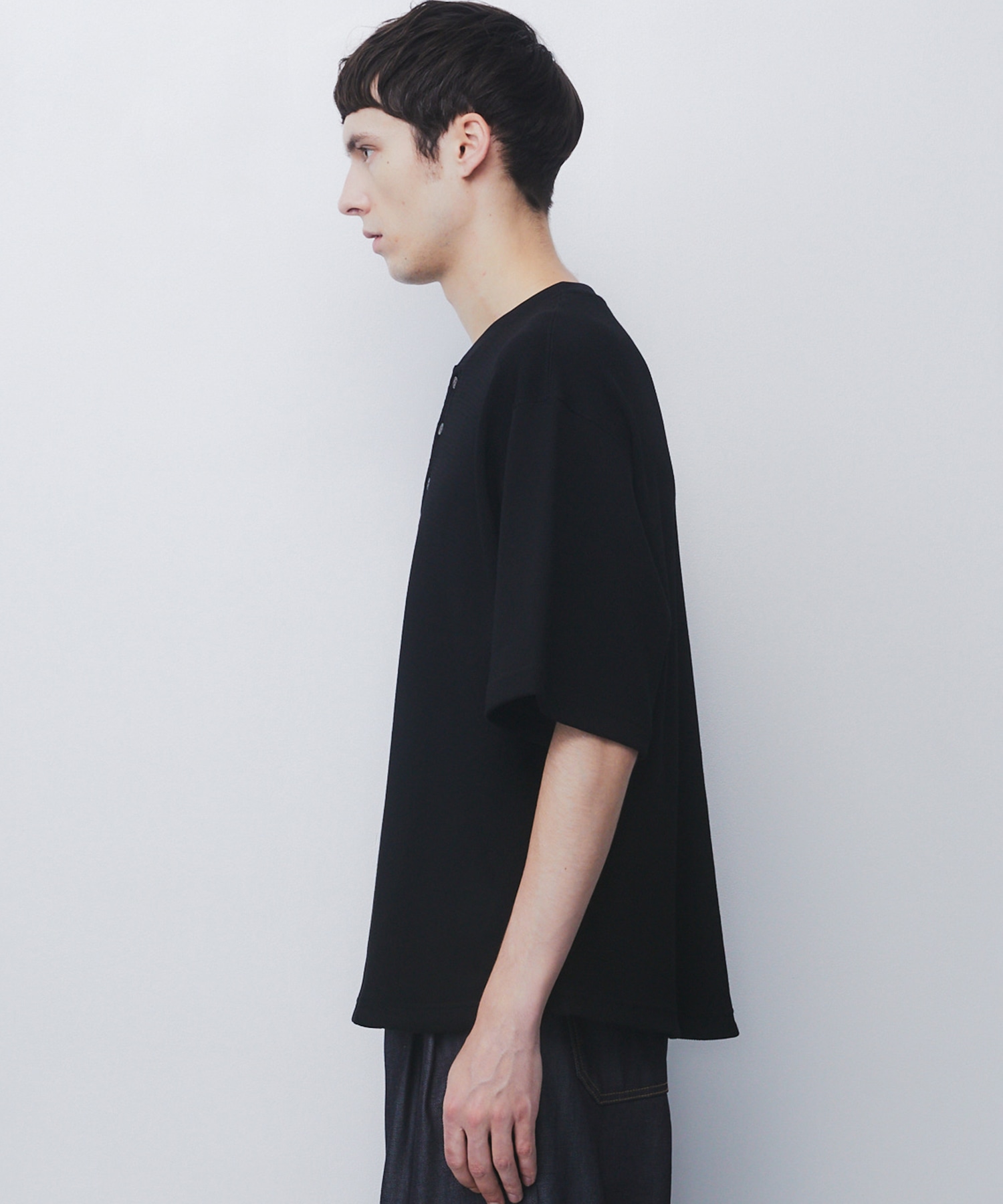 SEA ISLAND COTTON THERMAL HENRY TEE