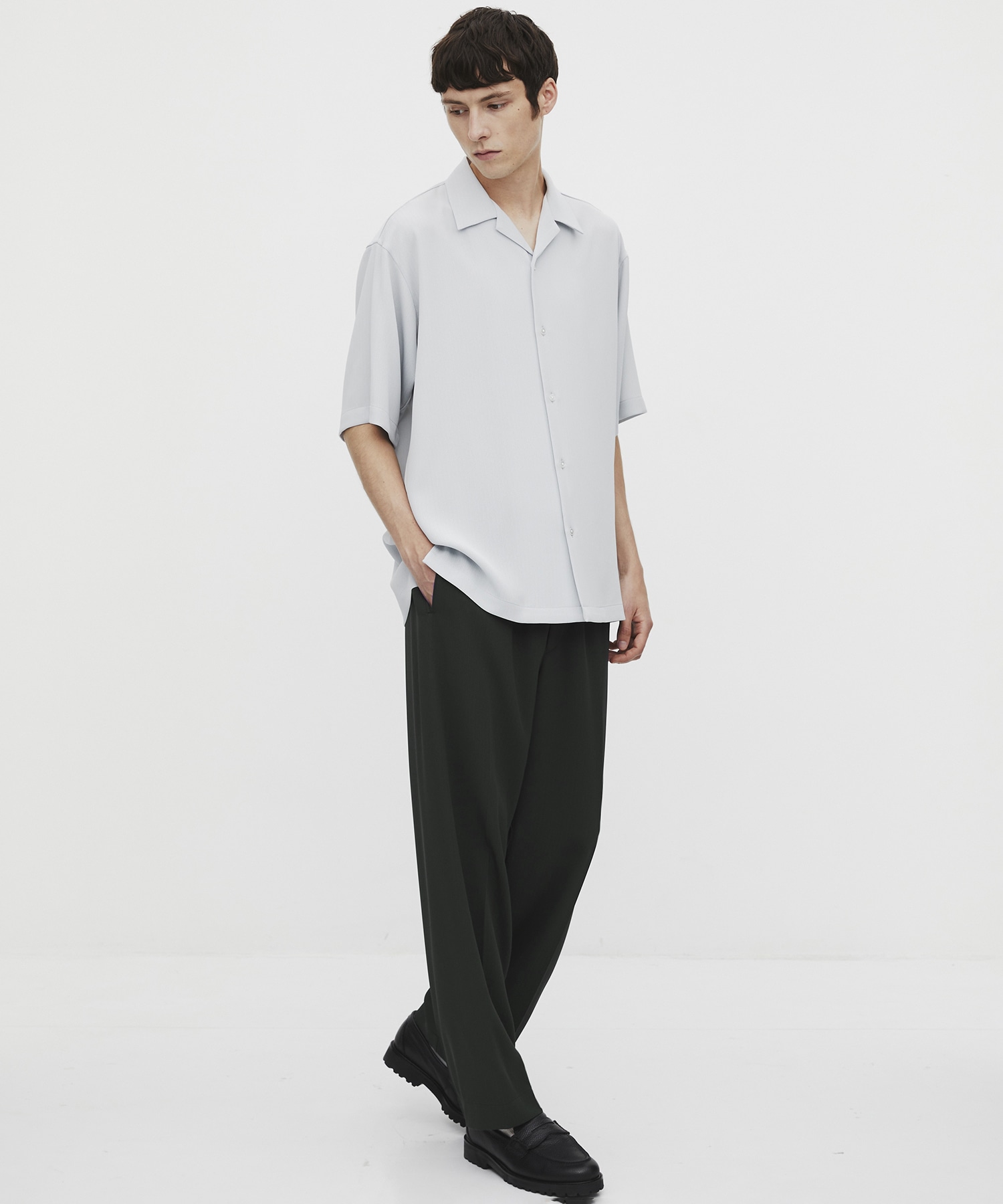 COLD DRY PLEATS オープンカラーシャツ
