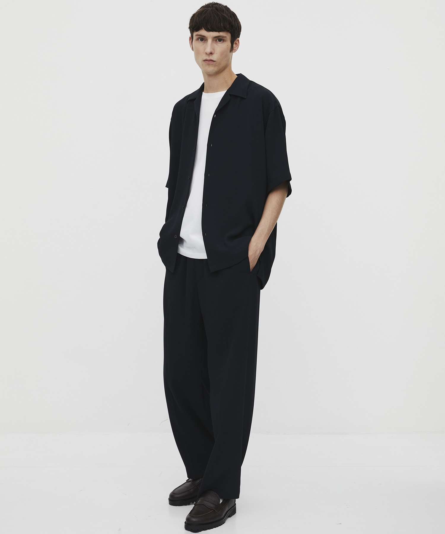 COLD DRY PLEATS オープンカラーシャツ