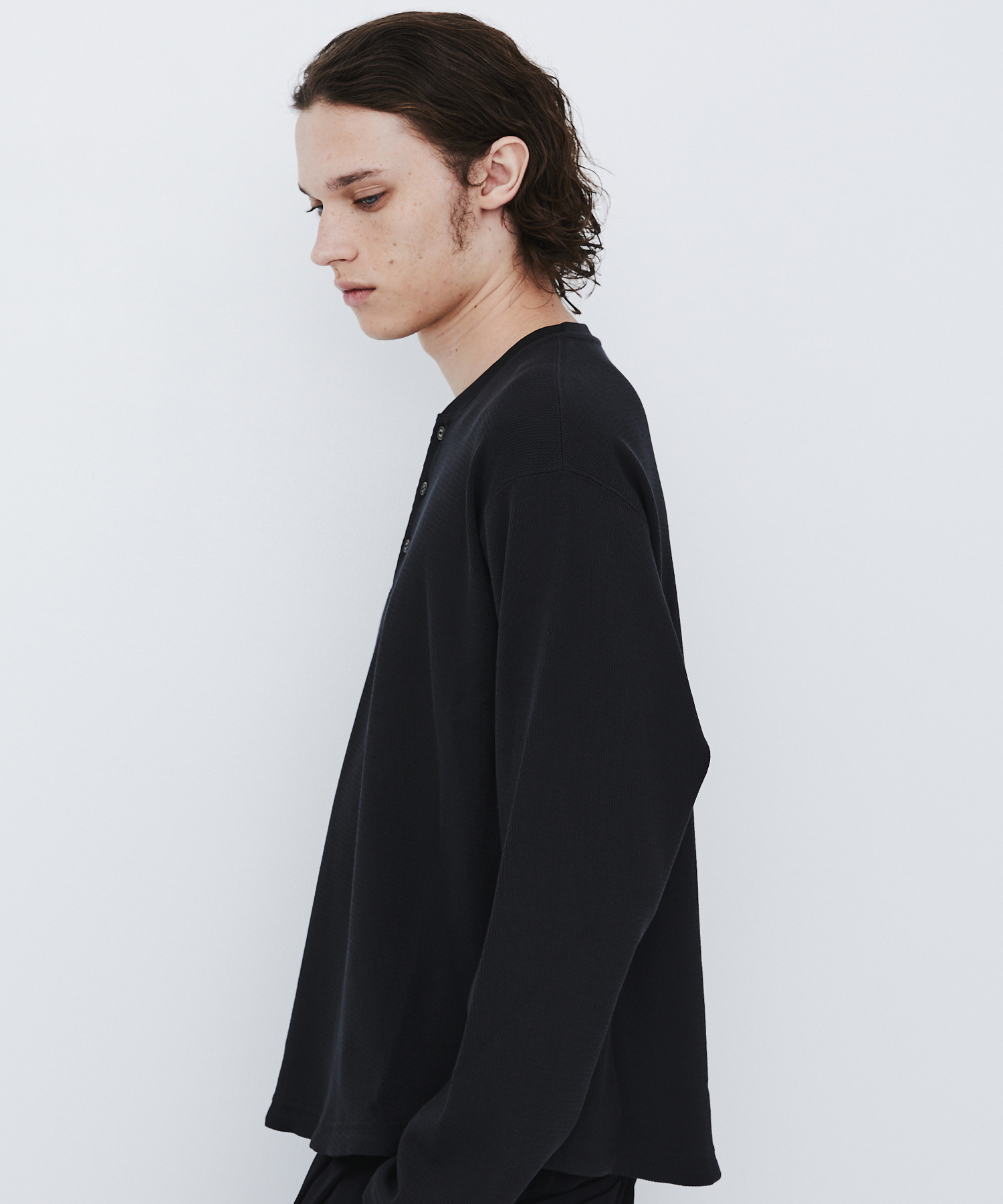 SEA ISLAND COTTON THERMAL HENRY LSTEE