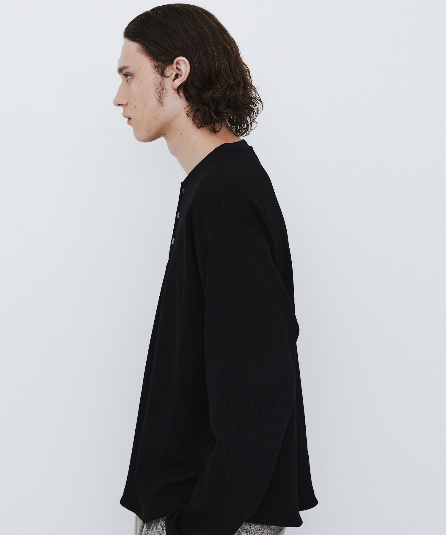 SEA ISLAND COTTON THERMAL HENRY LSTEE