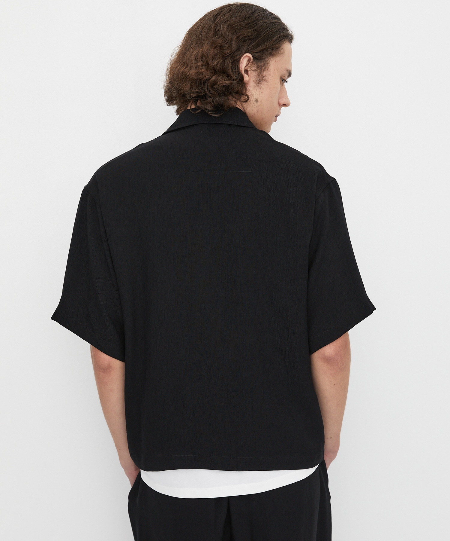 MODERN SILK LINEN ショートスリーブブルゾン
