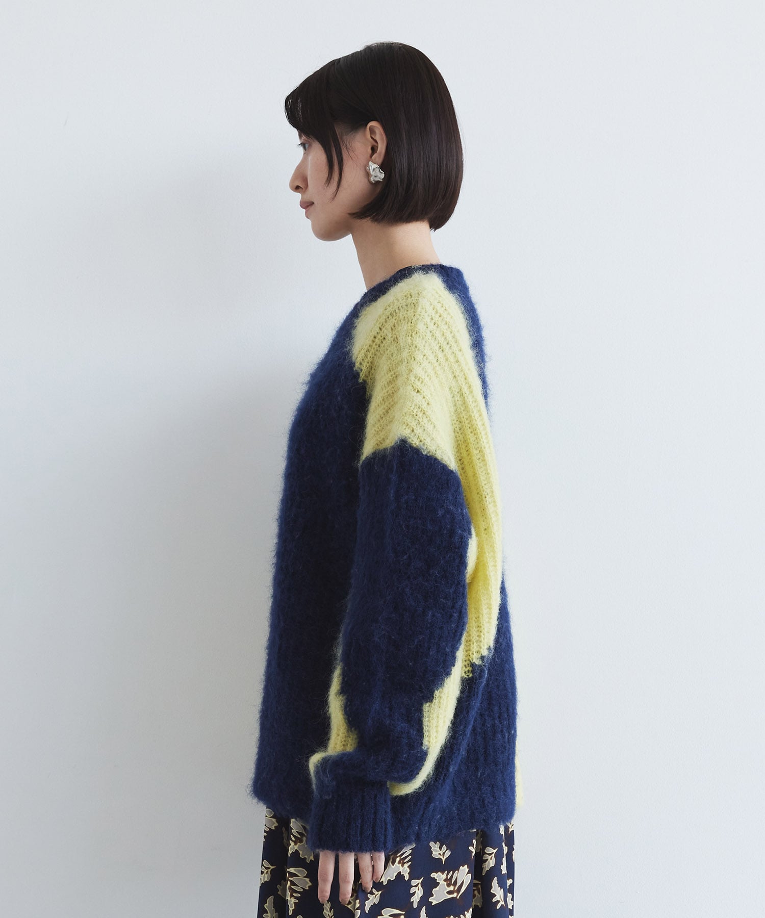 ランダムモチーフモヘアニット