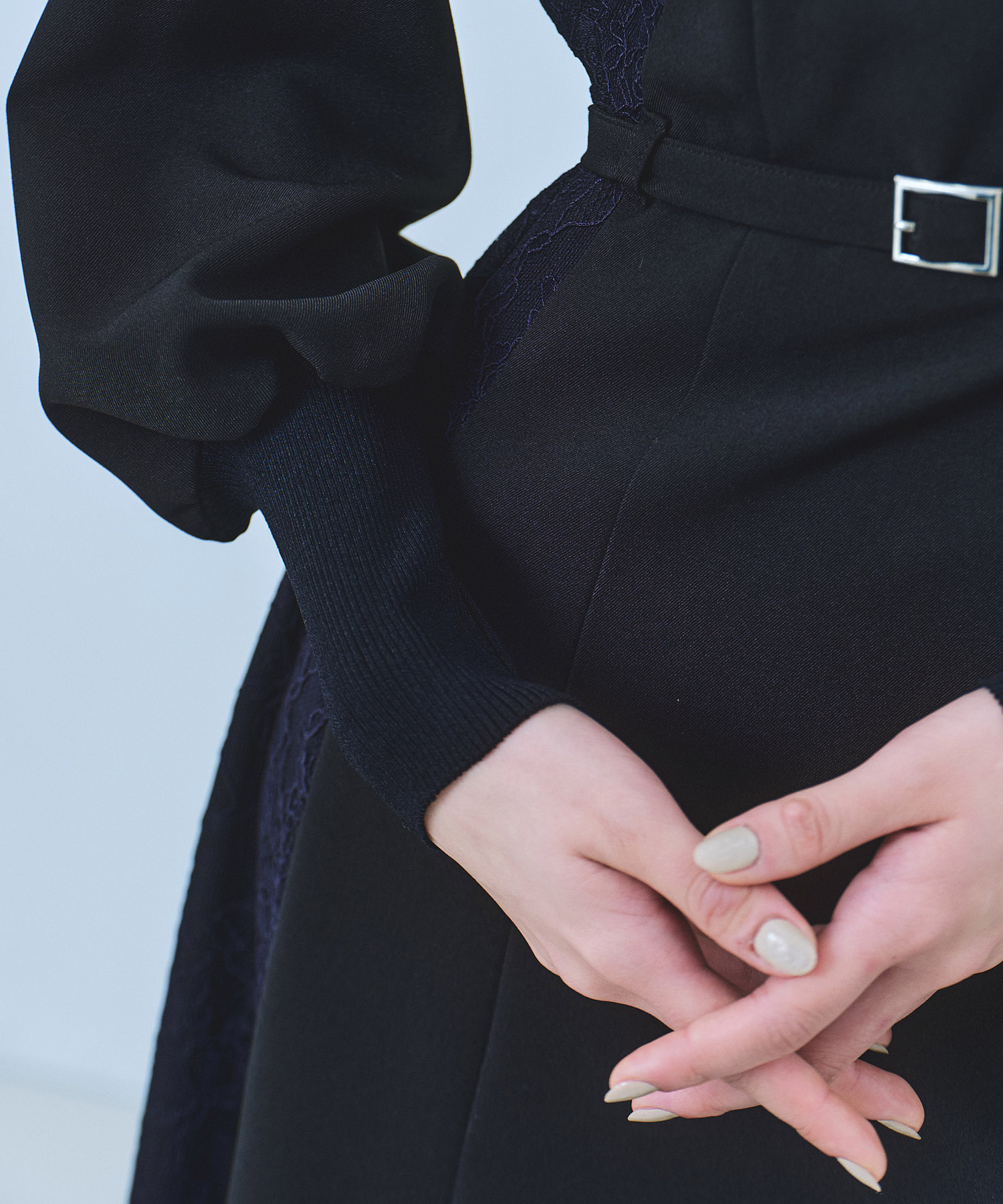 レースドッキングカシュクールワンピース