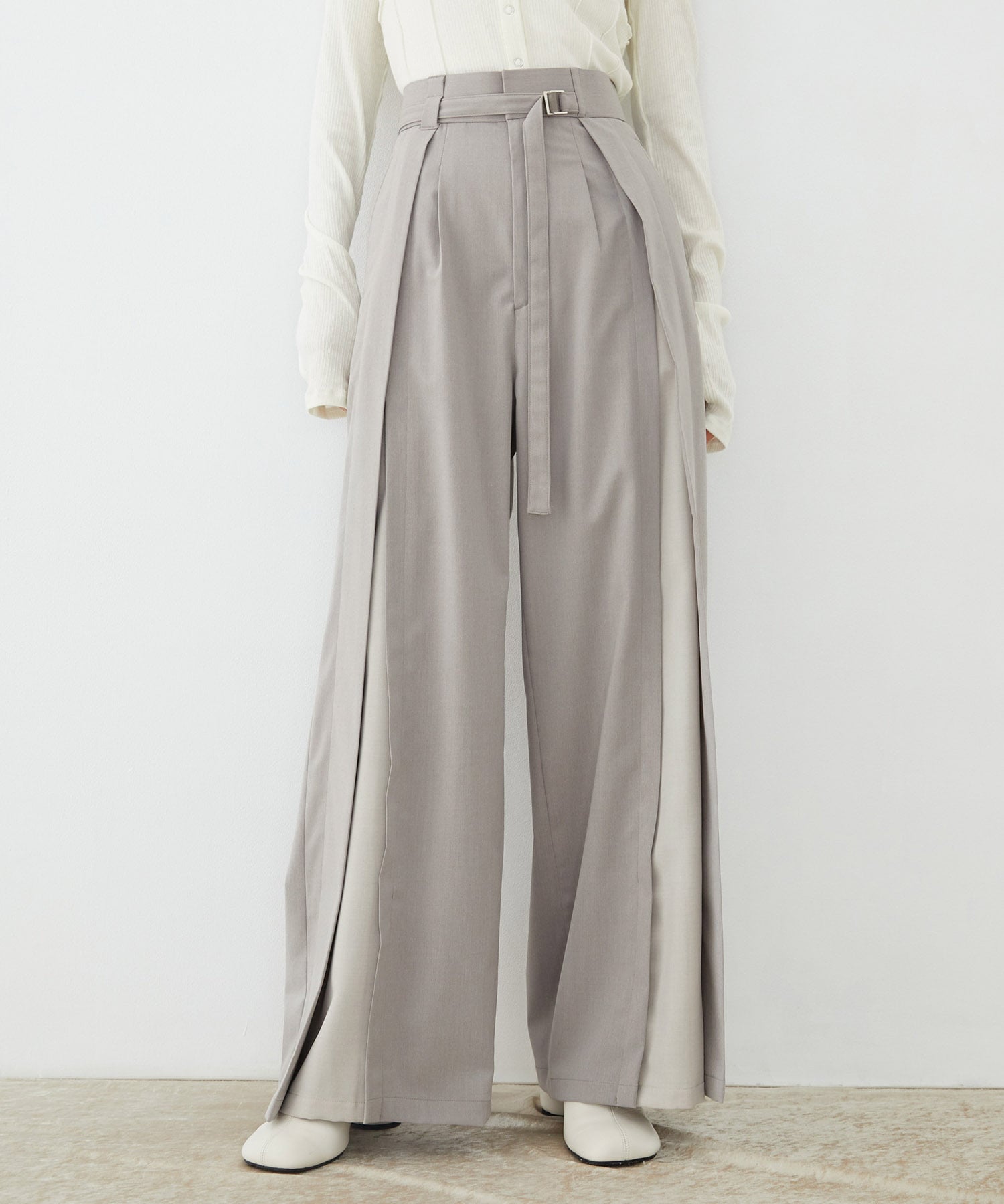 【セットアップ対応】ラップレイヤーワイドパンツ