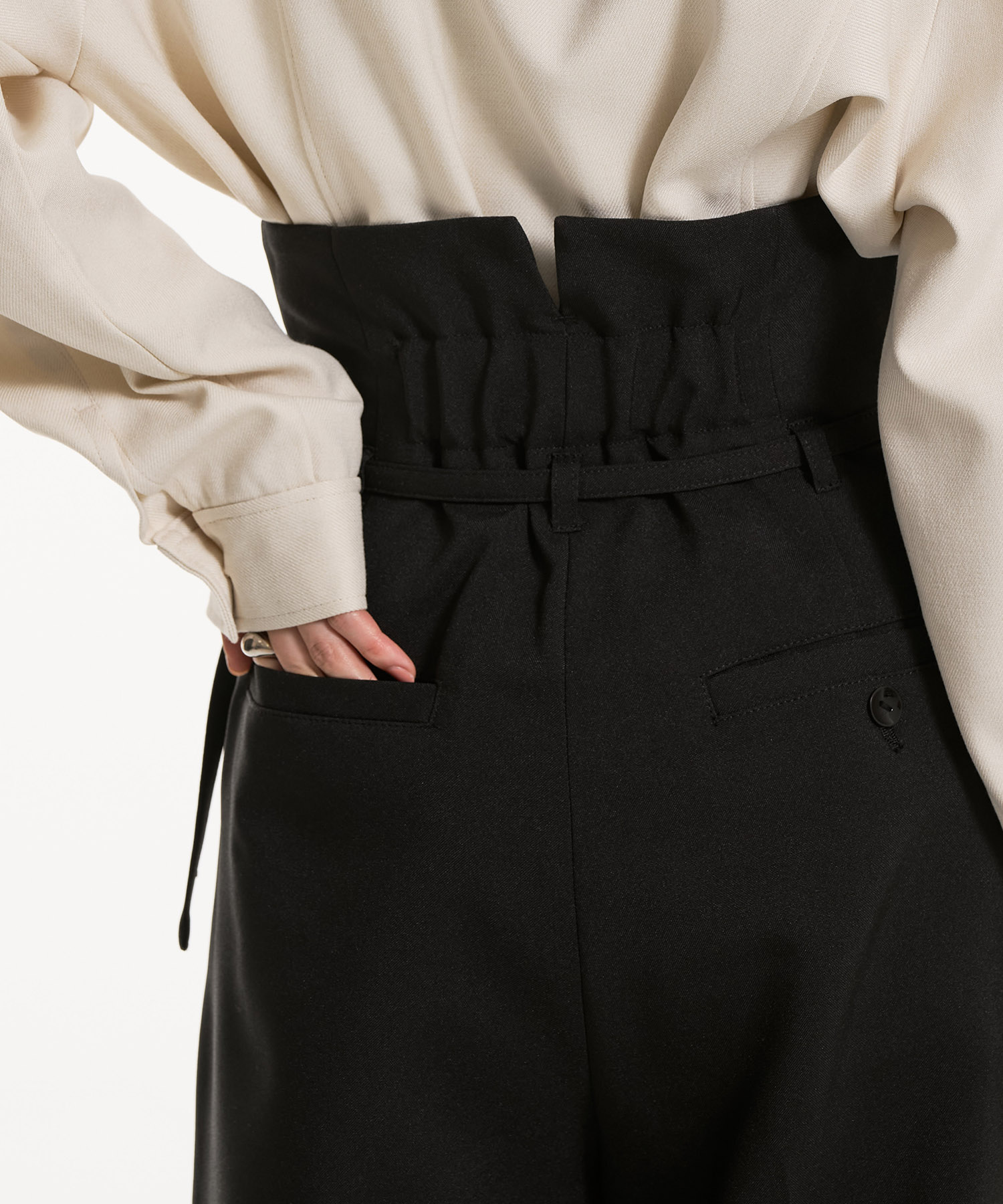 HAKAMAベルトワイドパンツ