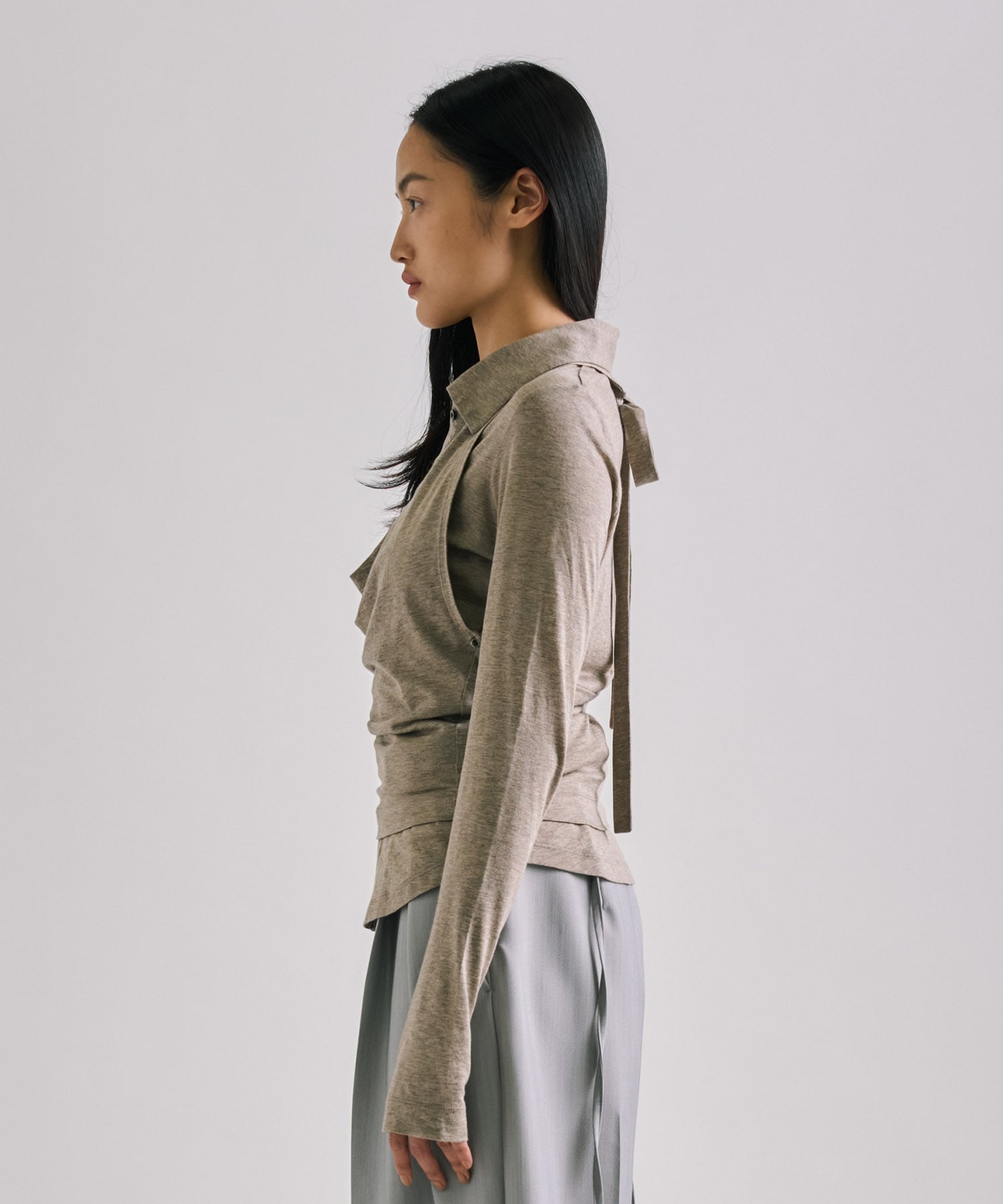 Halterneck Layered Polo