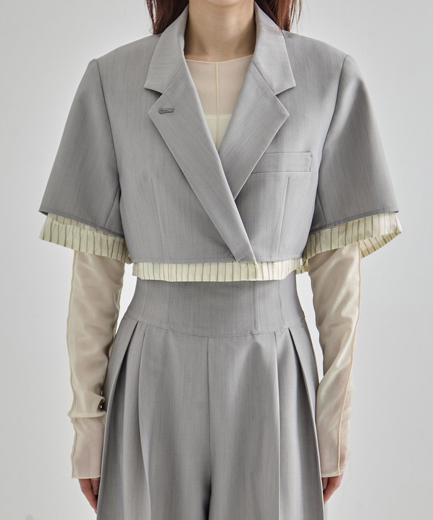 お待たせ! JK(1 Cropped Sleeve Half LIGHT ウィメンズ｜UNITED : GREY): ジャケット・アウター