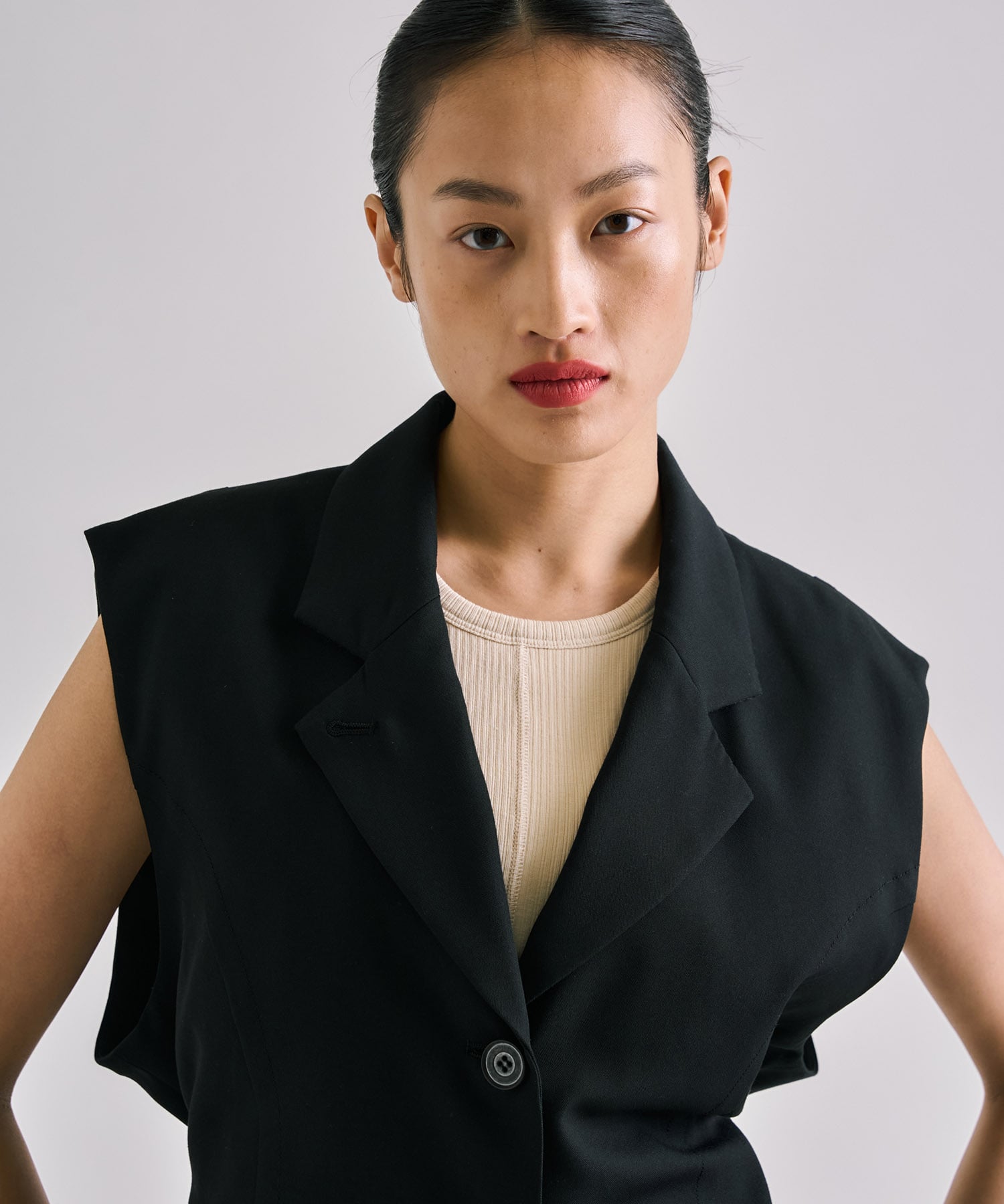 French Sleeve Tailored Gilet