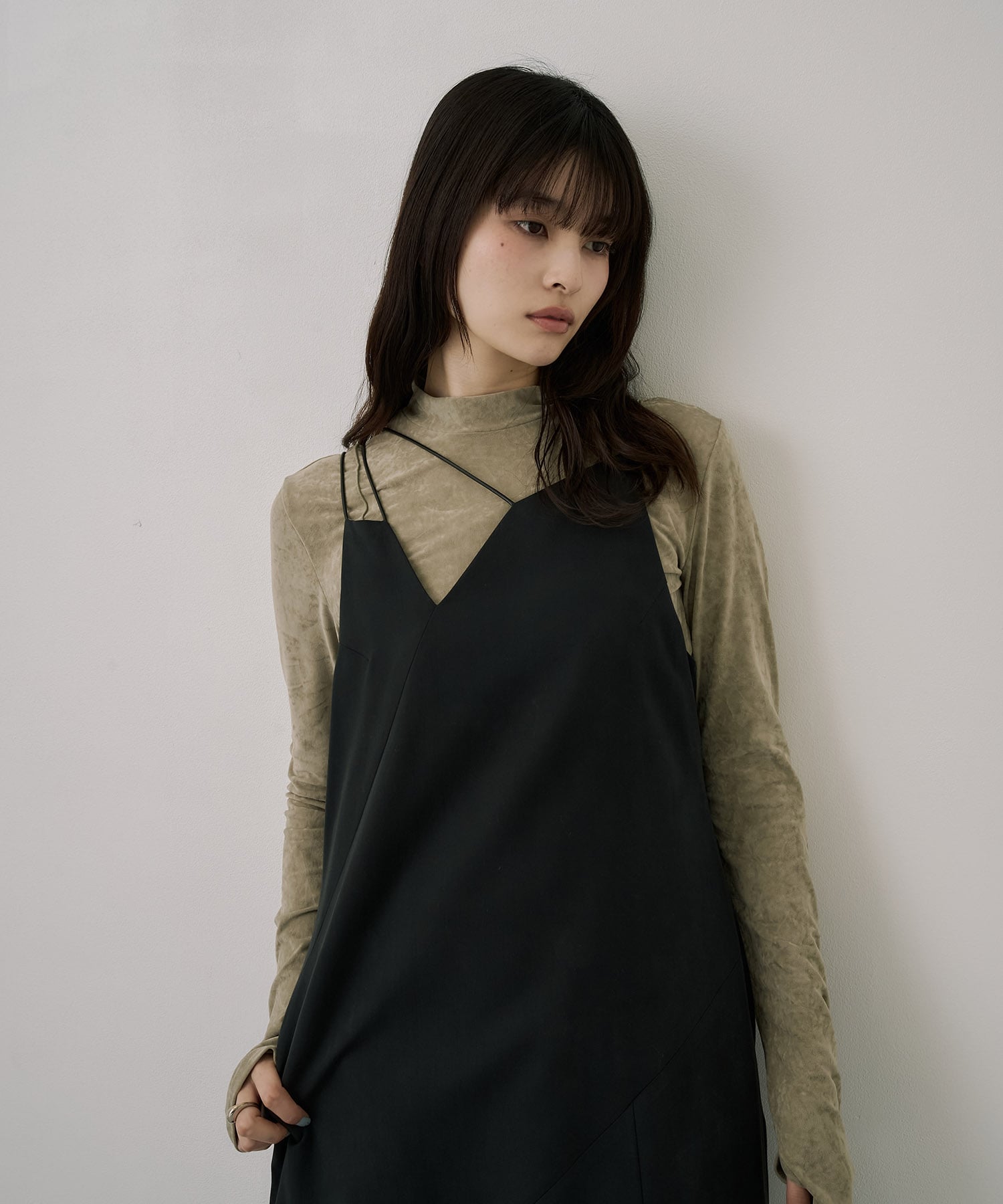 【セットアップ】フィブリルアシメキャミワンピース