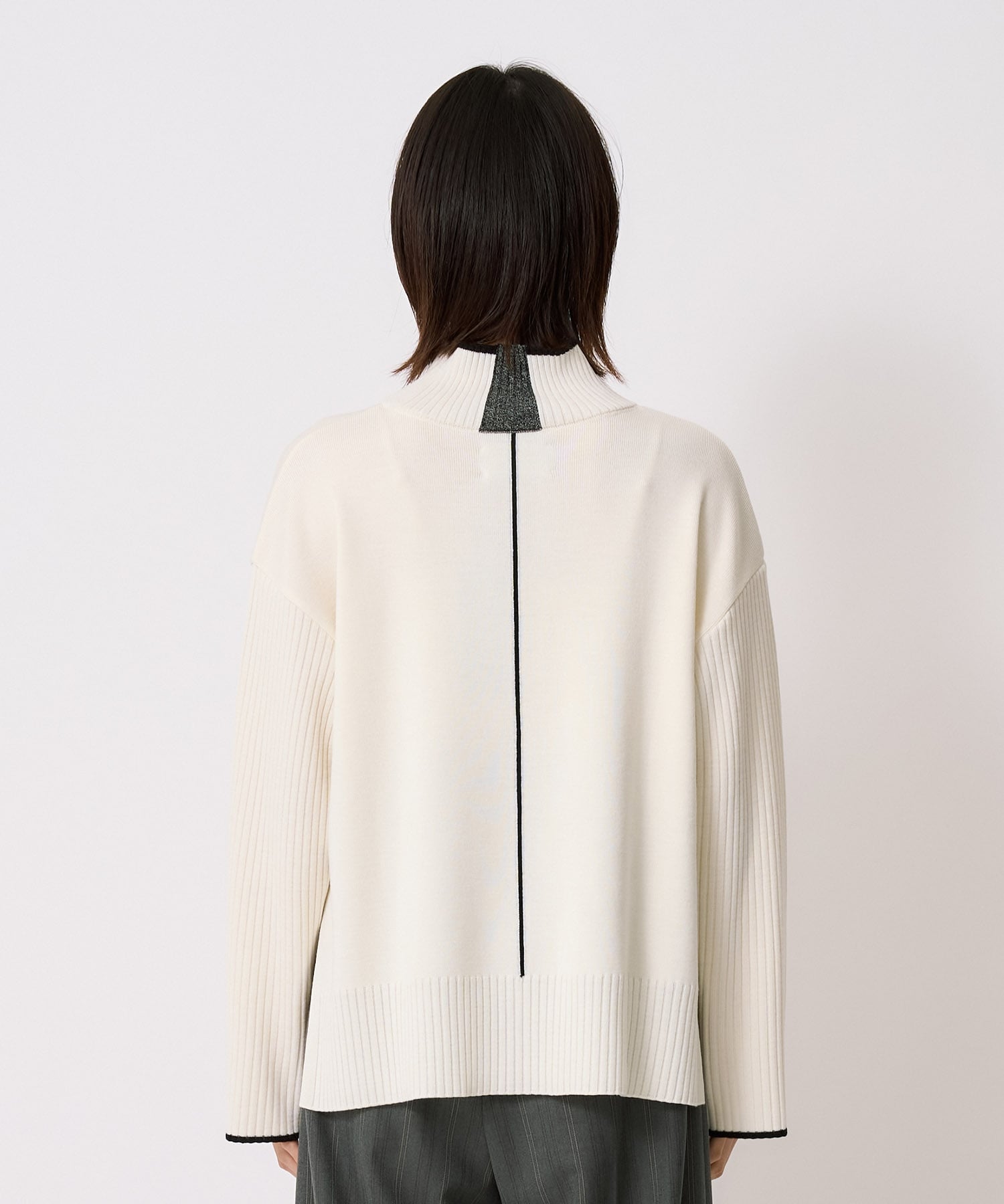 Wool100-ウォッシャブルタートルネックニット