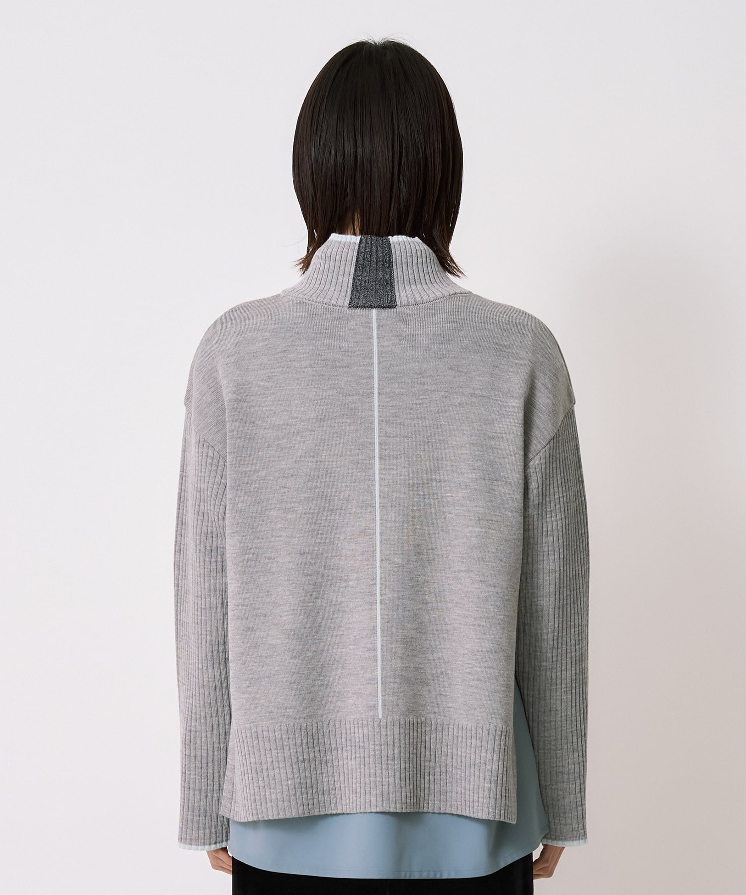 Wool100-ウォッシャブルタートルネックニット