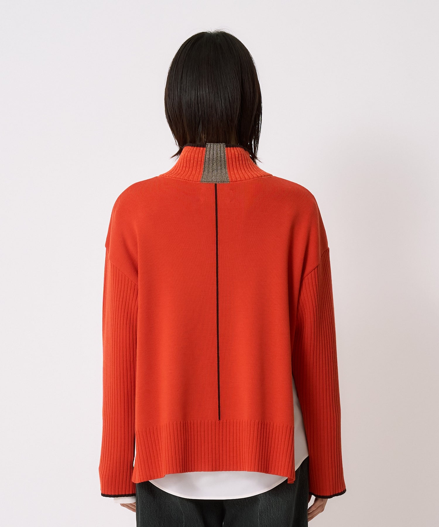 Wool100-ウォッシャブルタートルネックニット