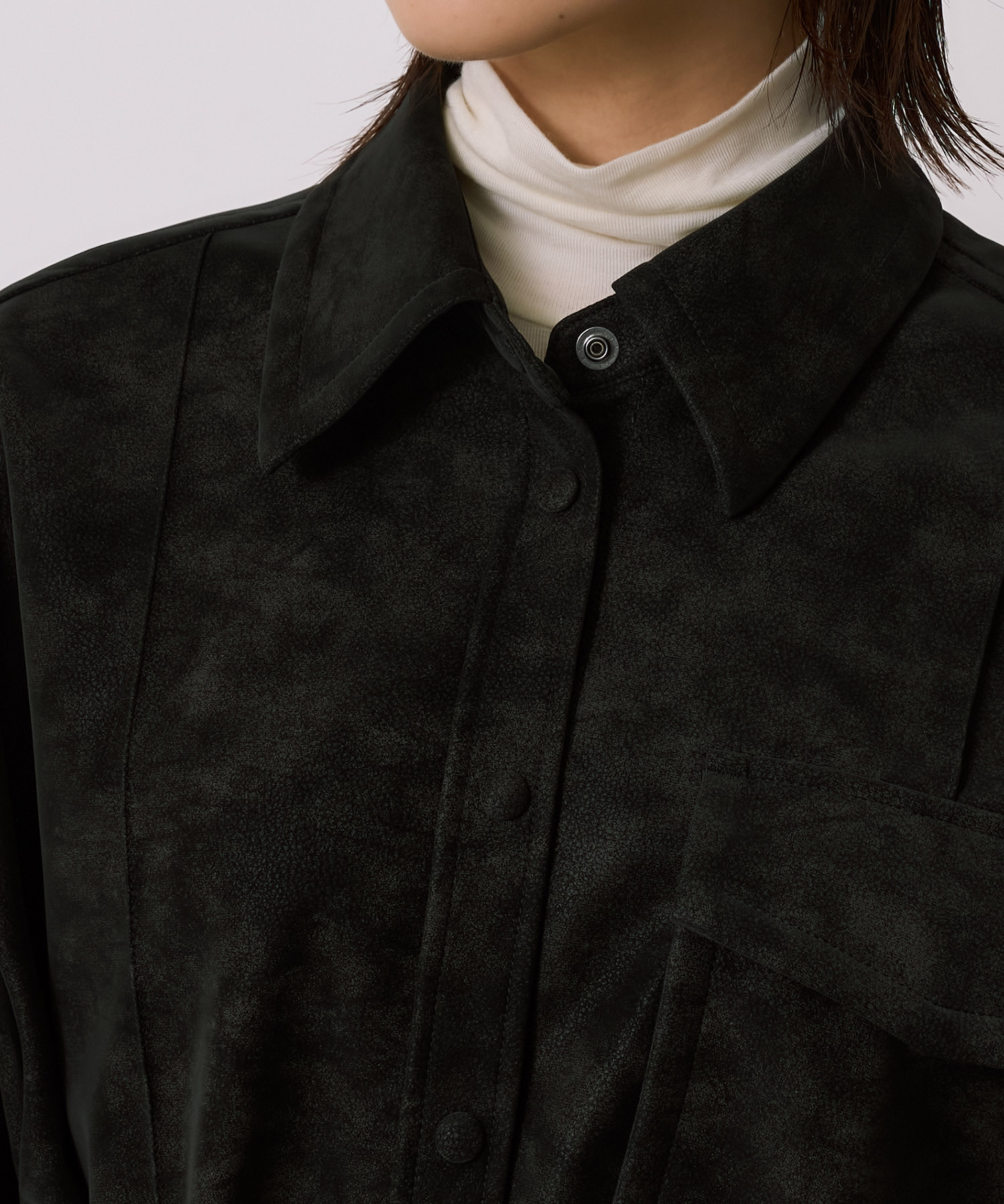 Oversized Suede Shirt