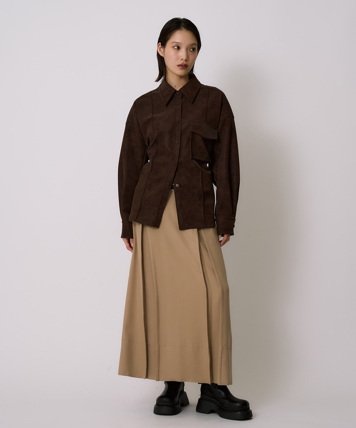 Oversized Suede Shirt