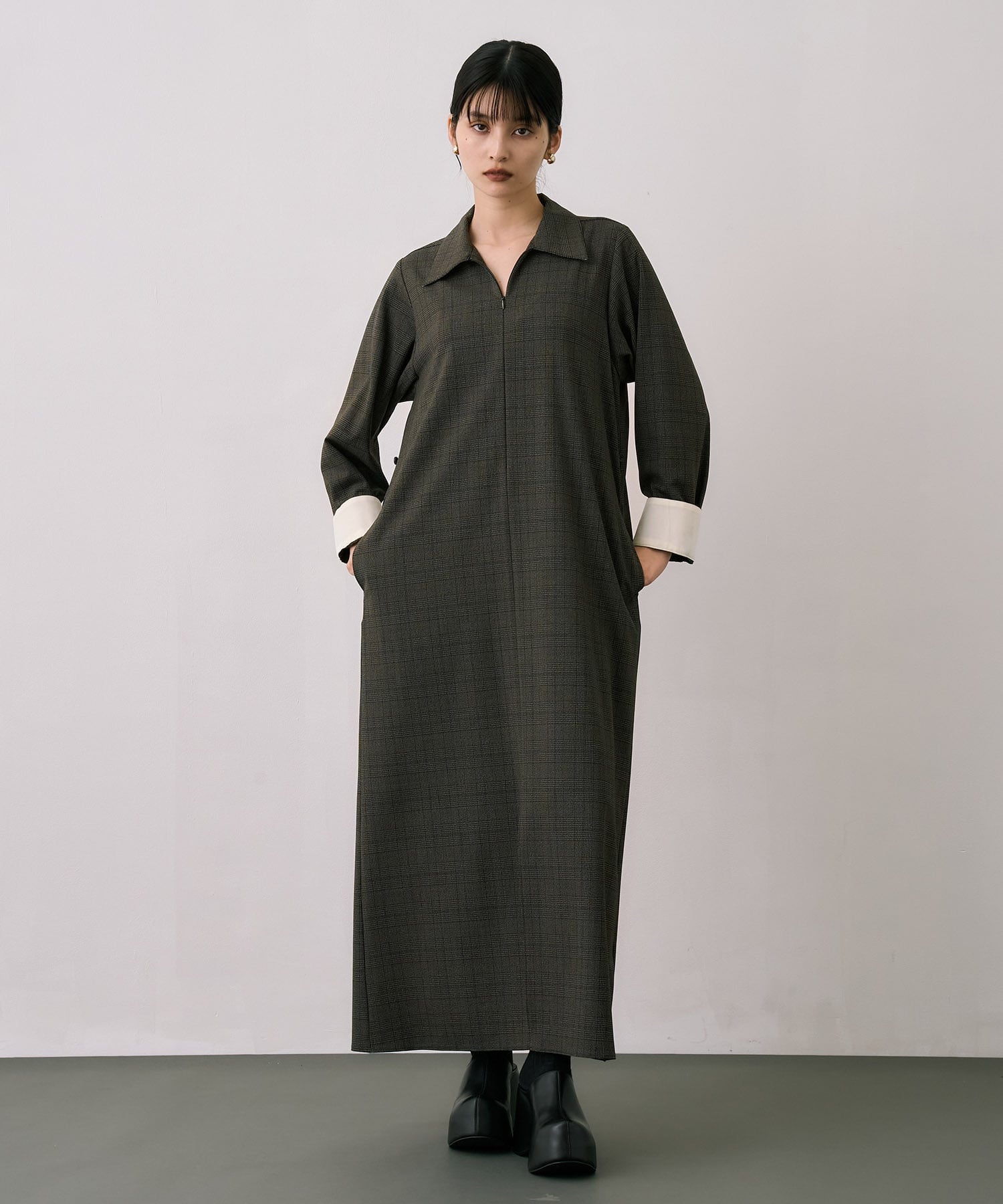 Scarf Wrapped Shirt Dress