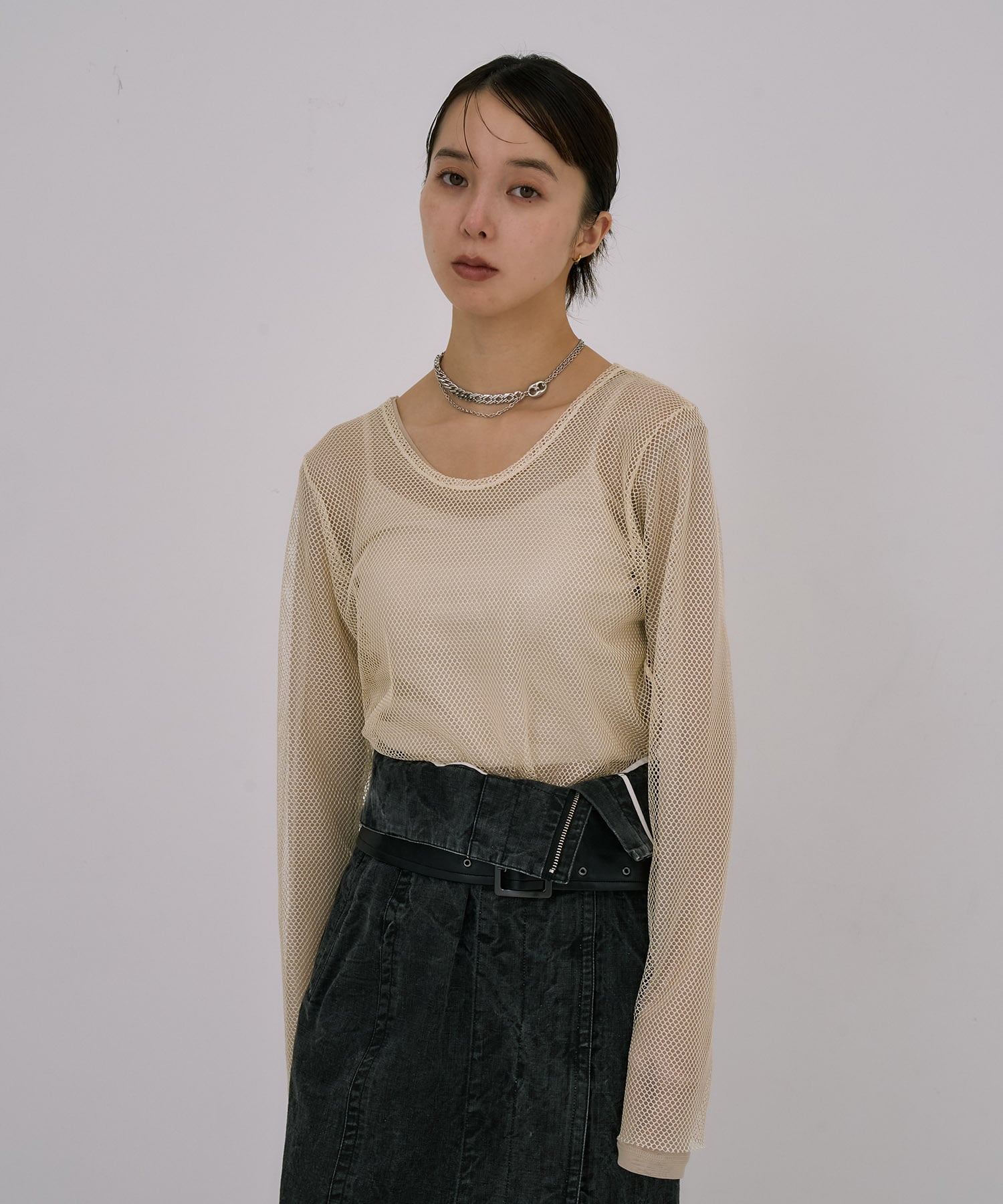 Lame Mesh & Tule Top