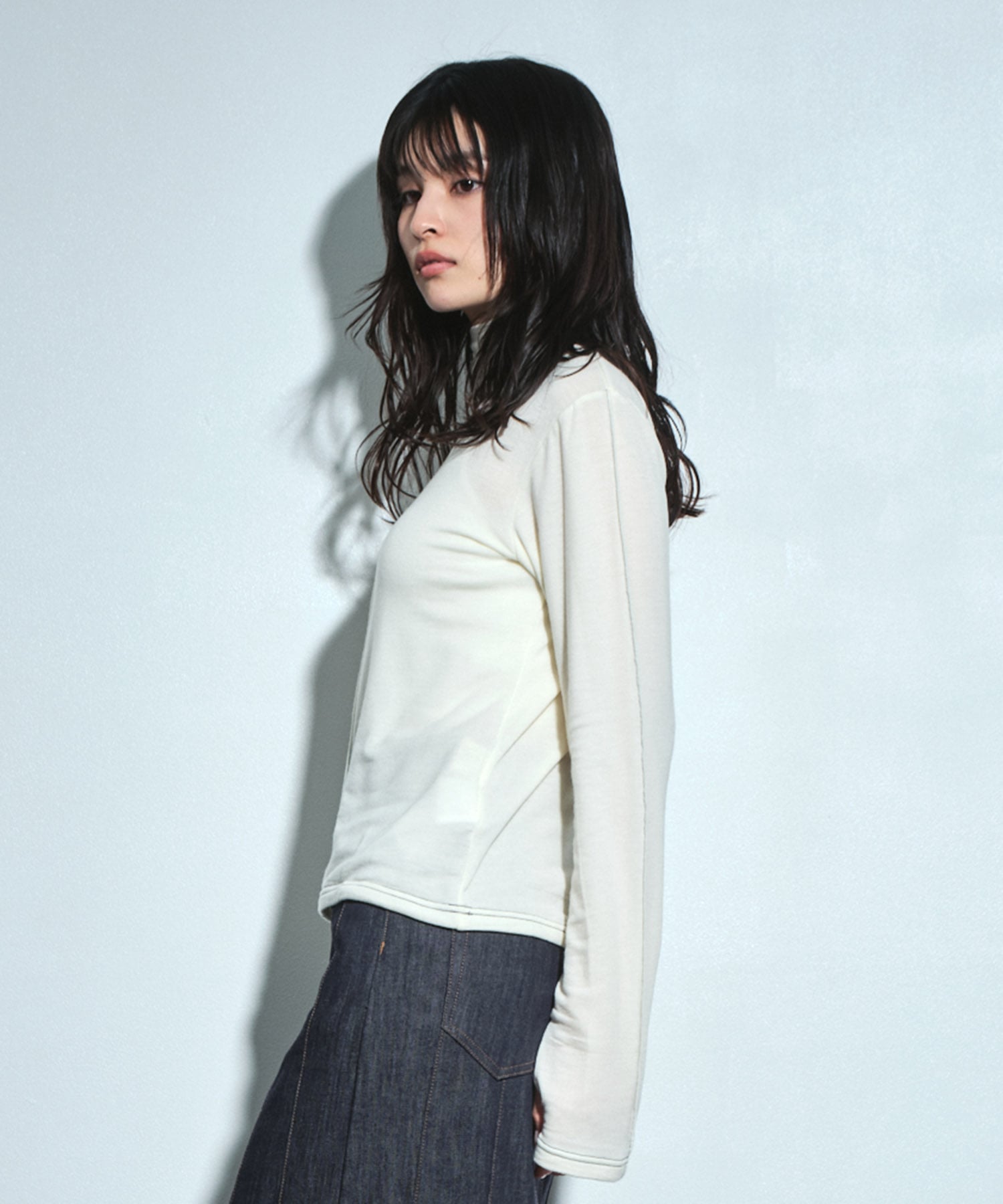 Cashmere Silk Turtle Neck Jersey