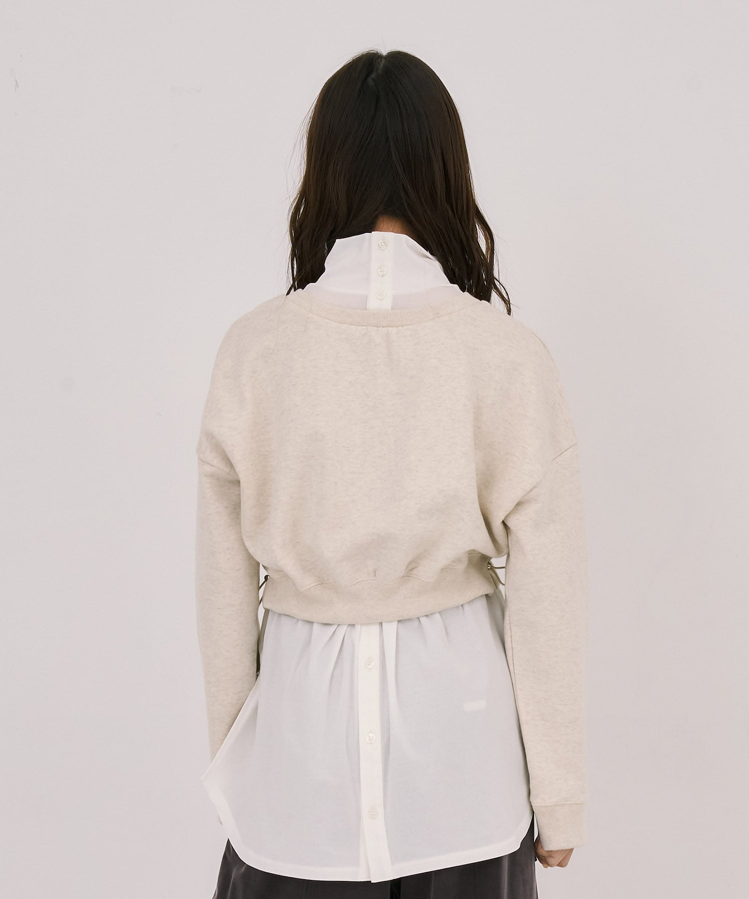 レイヤードスウェットプルオーバー