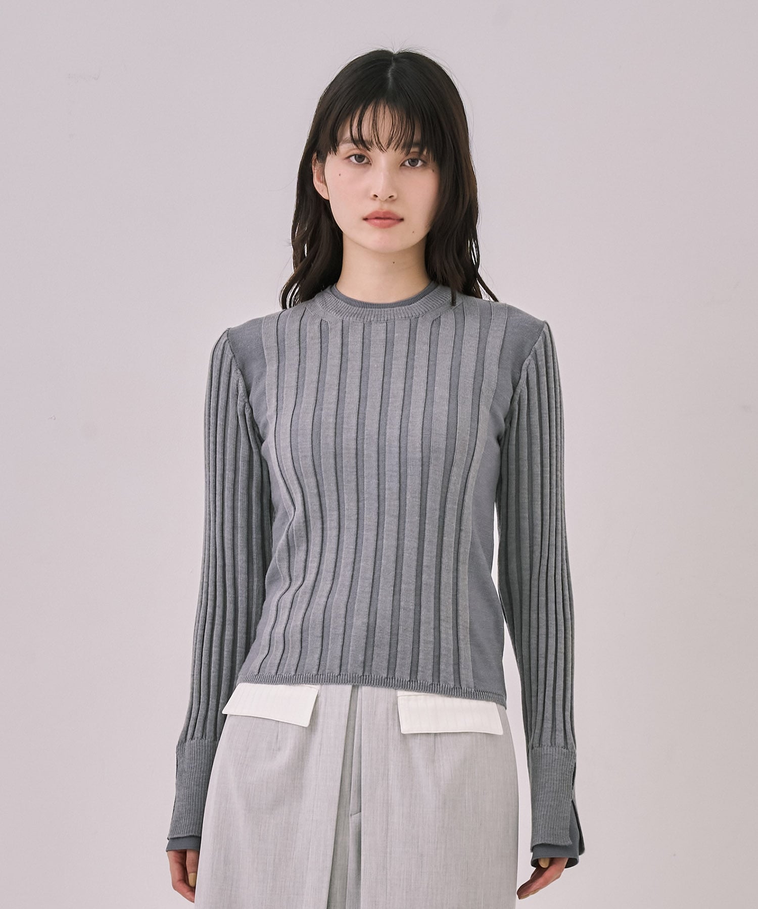 リップルレイヤーニット