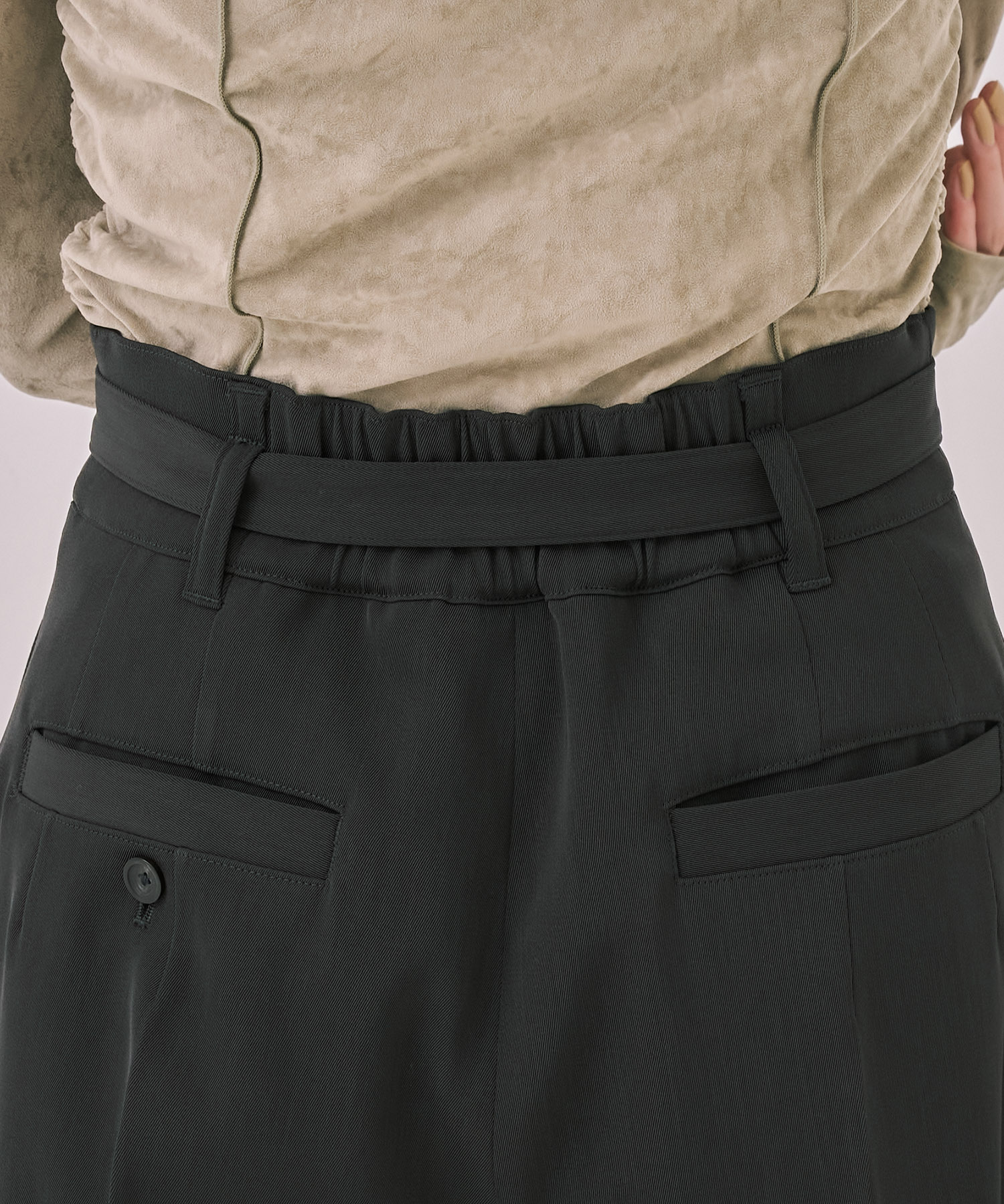 【WEB先行発売】アイレットベルトストレートパンツ