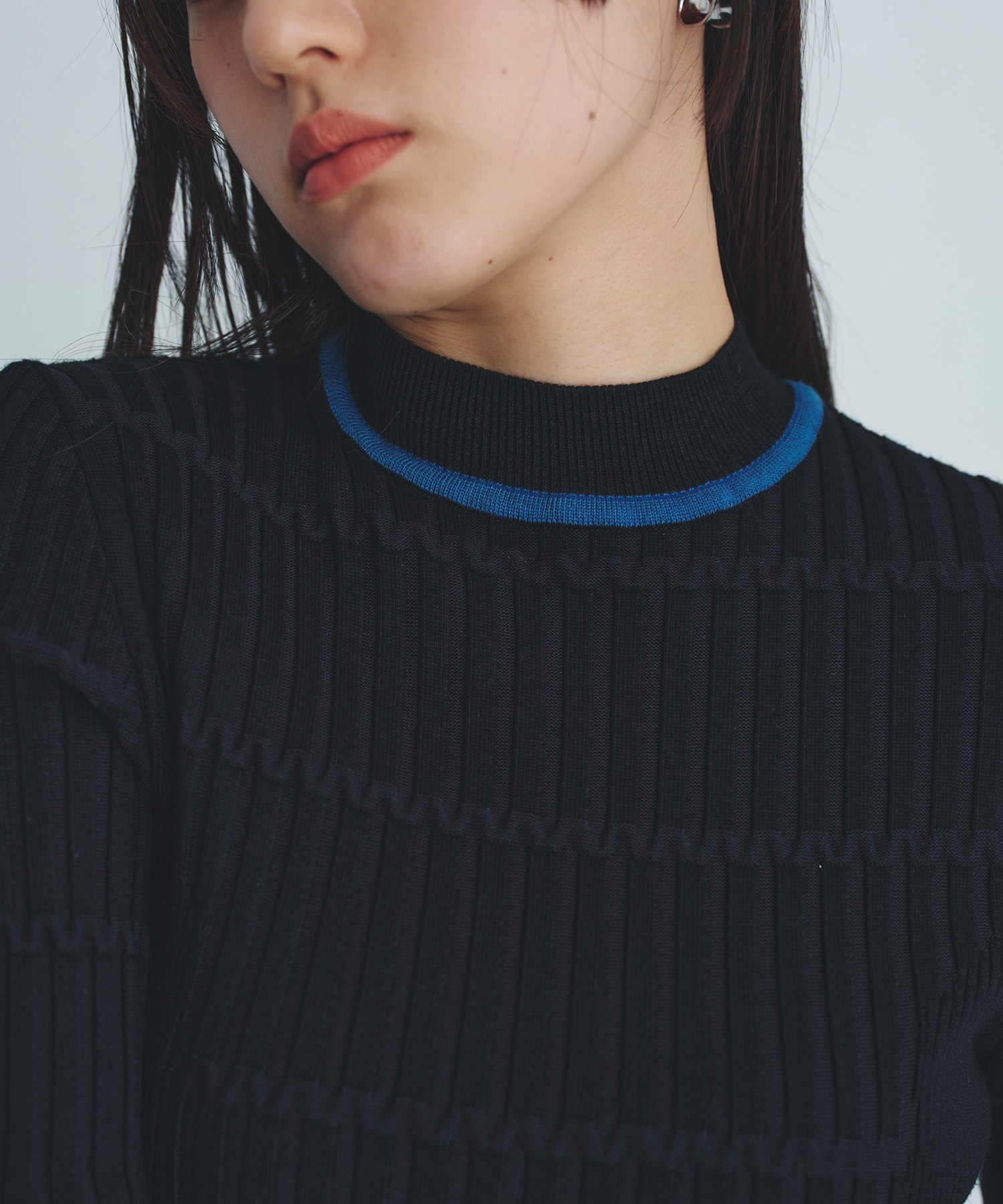 リップルボーダーニット