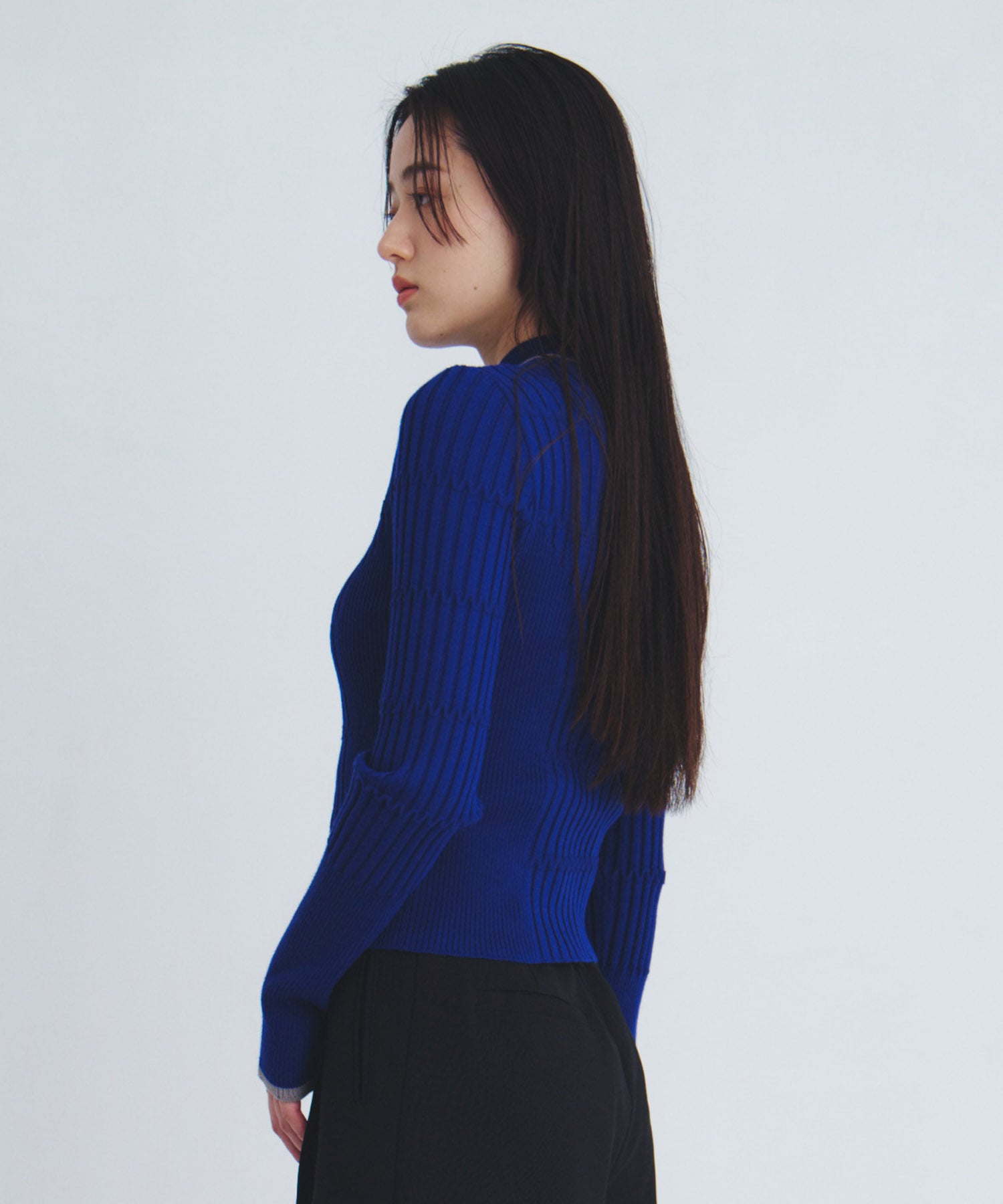 リップルボーダーニット