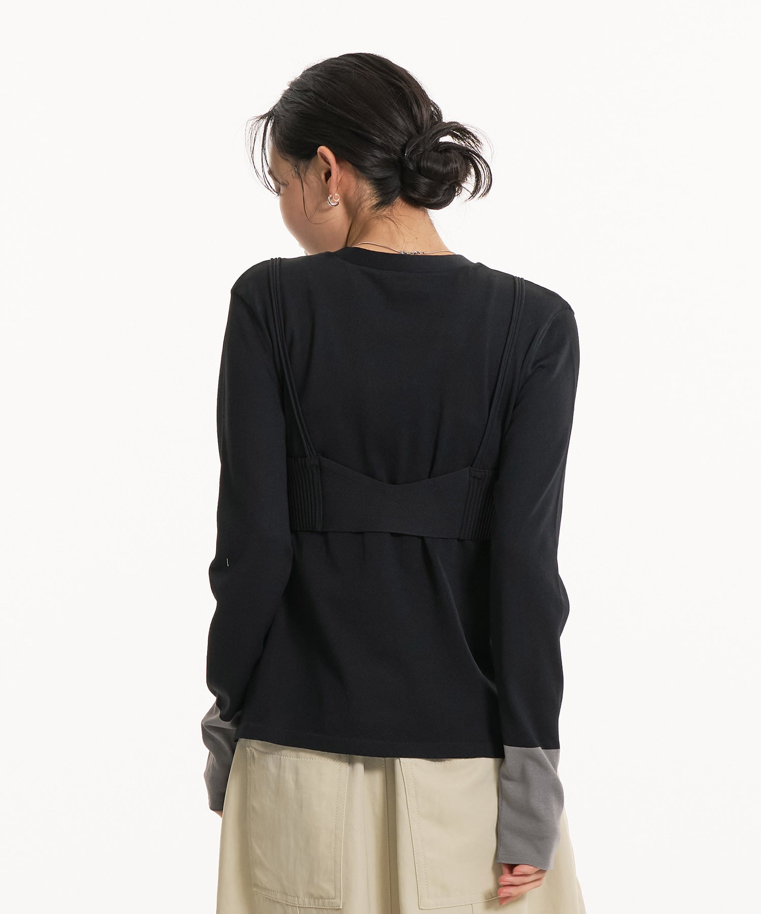 〈残りわずか〉レイヤードビスチェカーデプルオーバー