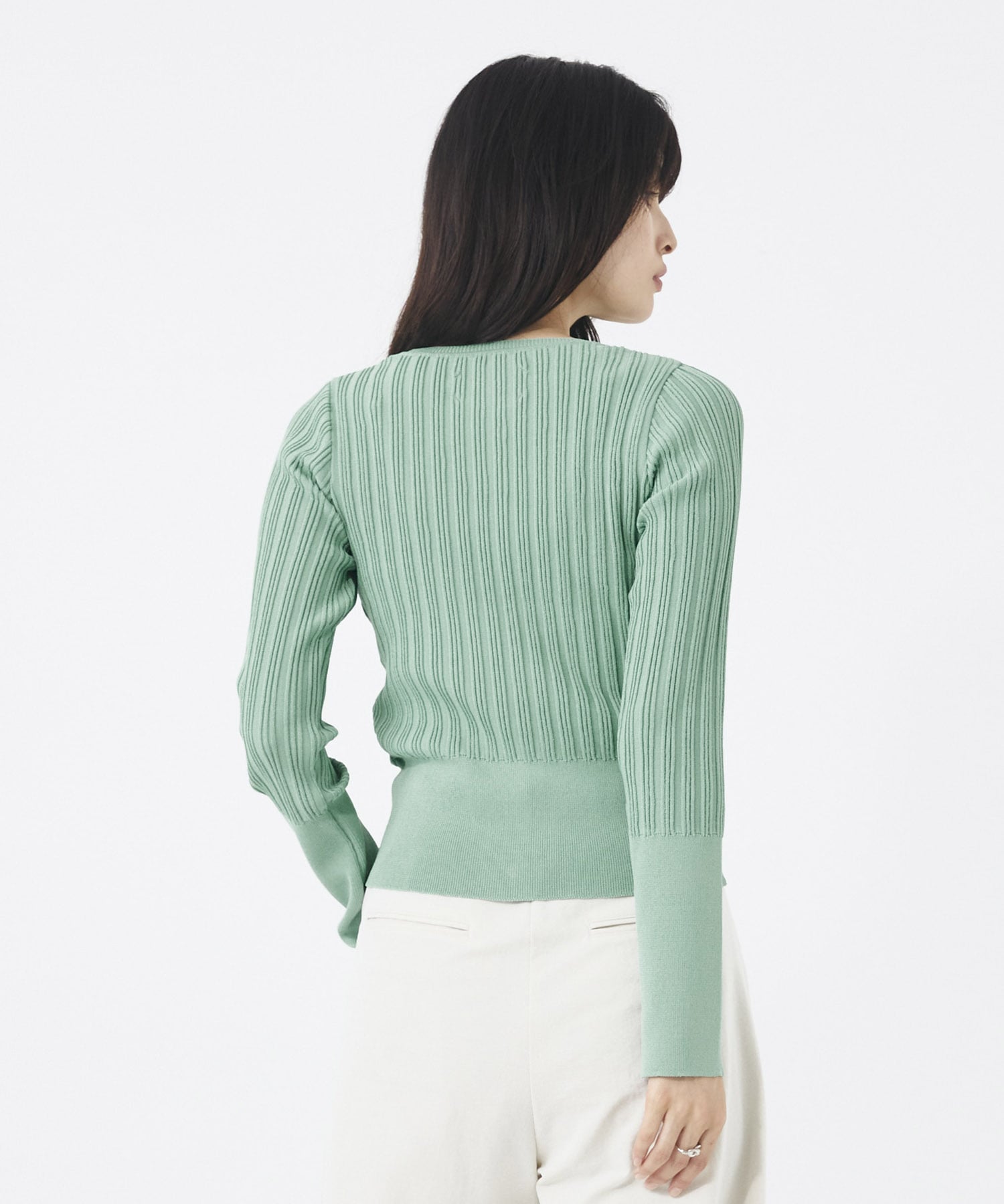 サーブルストレッチRIBニット