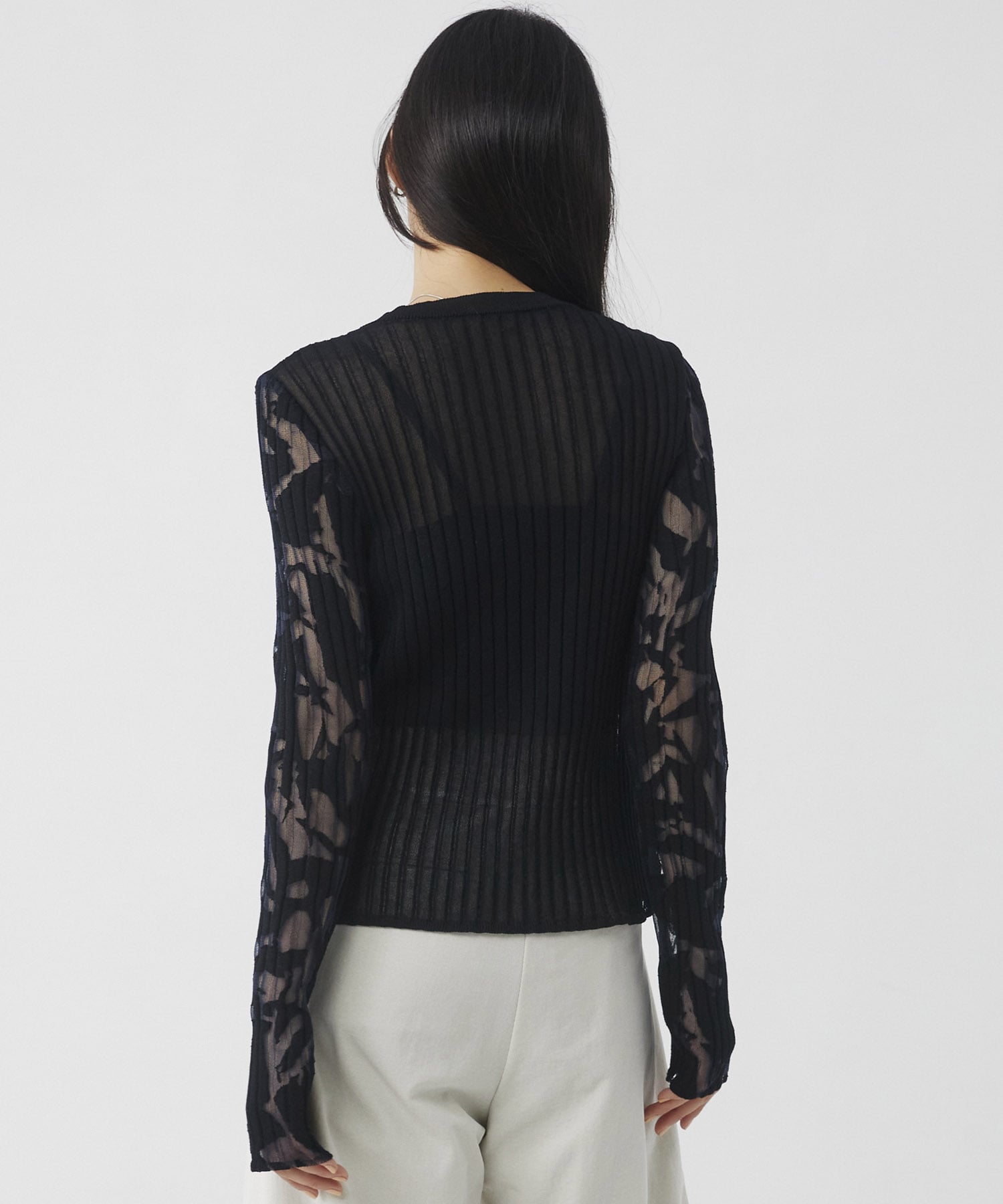 オパールニットカーデプルオーバー