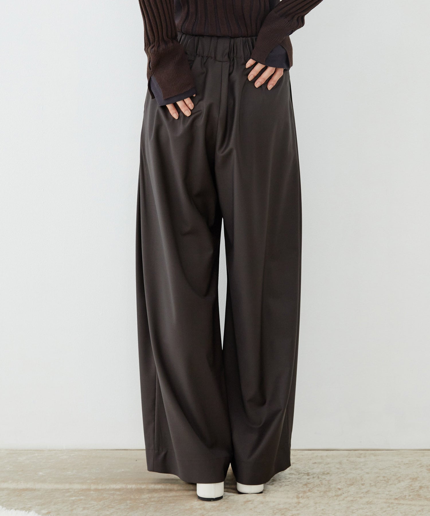 Super120s Wool Relax Trousers