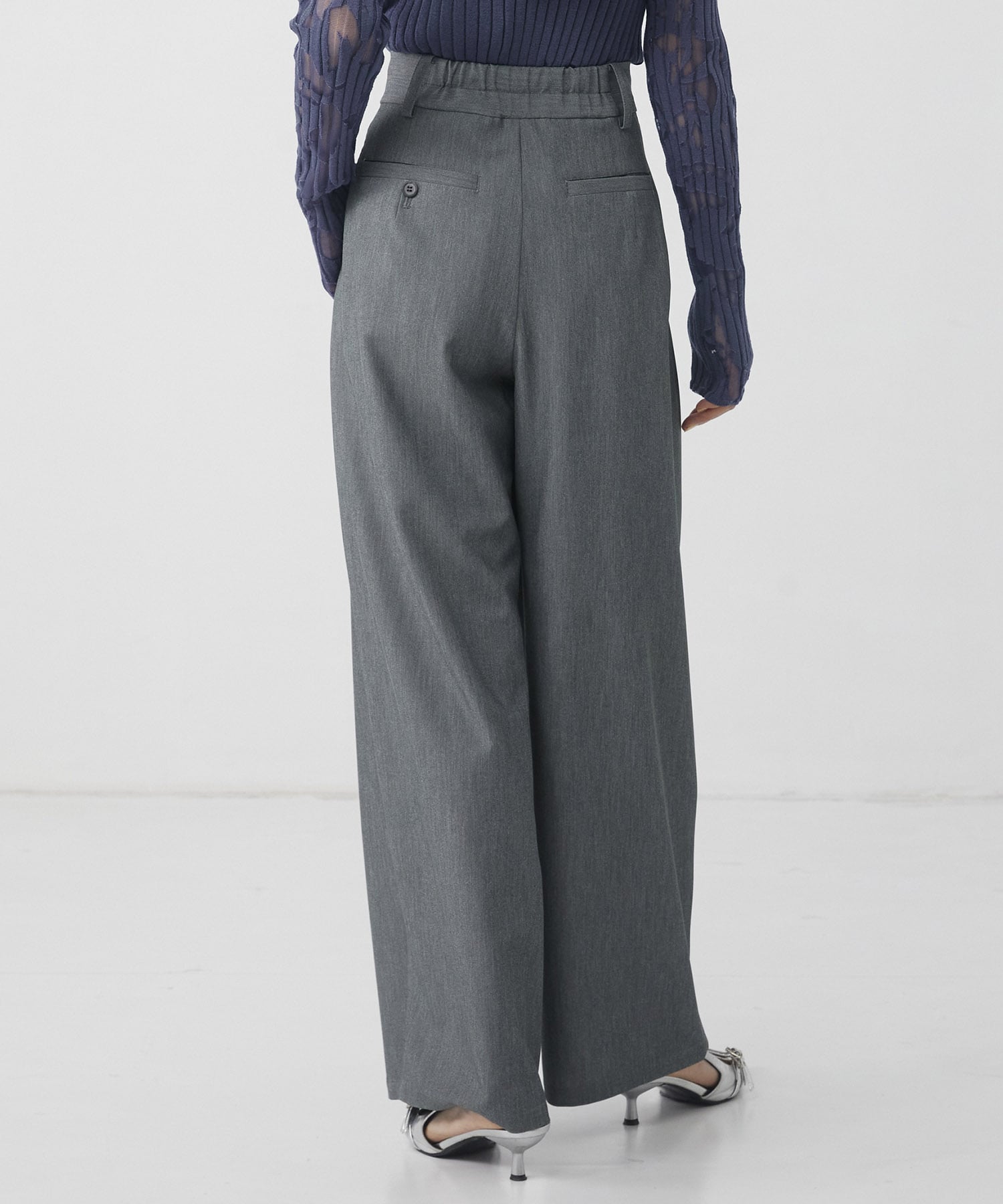 アシメタックホックワイドパンツ