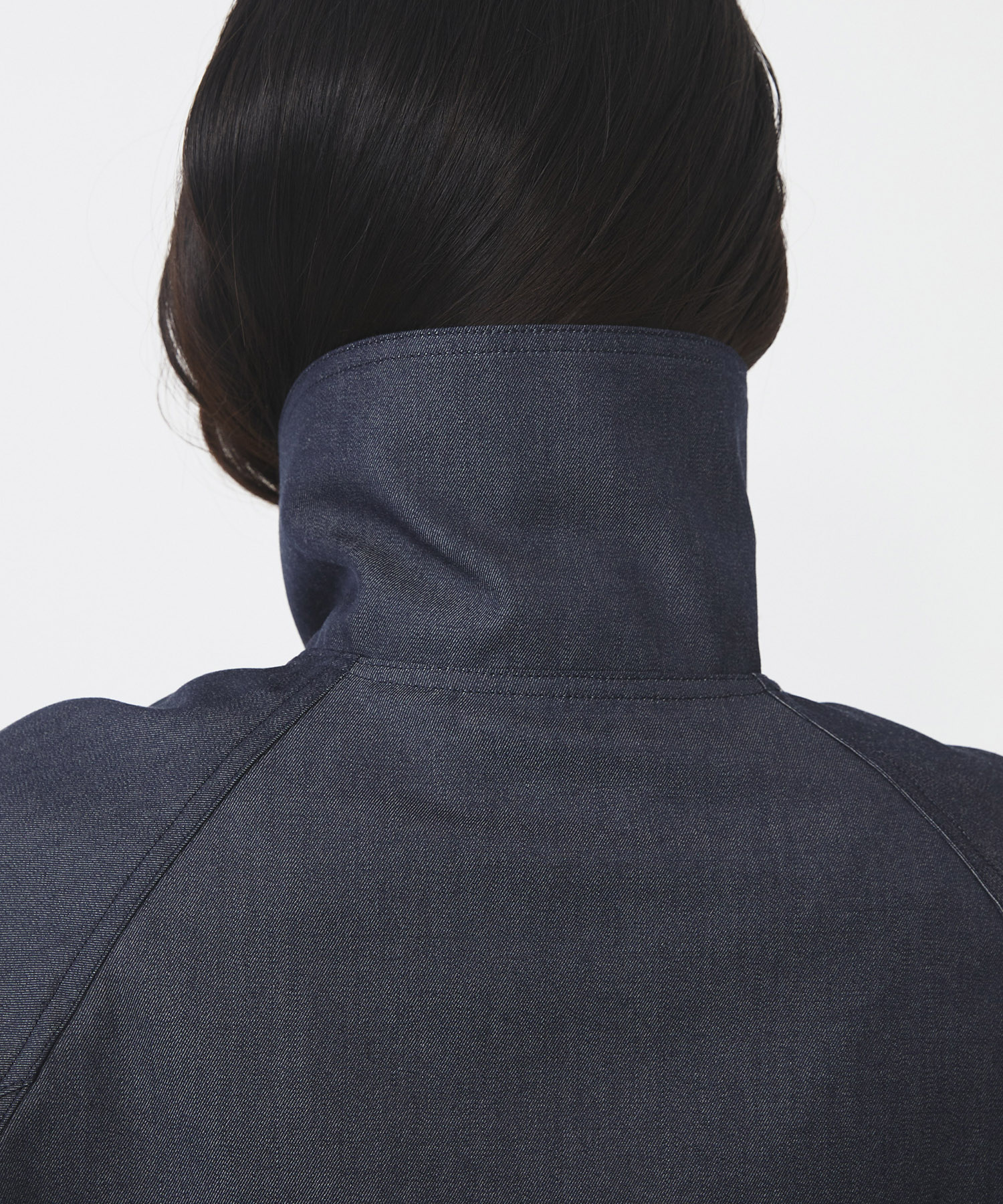 ウールデニムスタンドカラーブルゾン