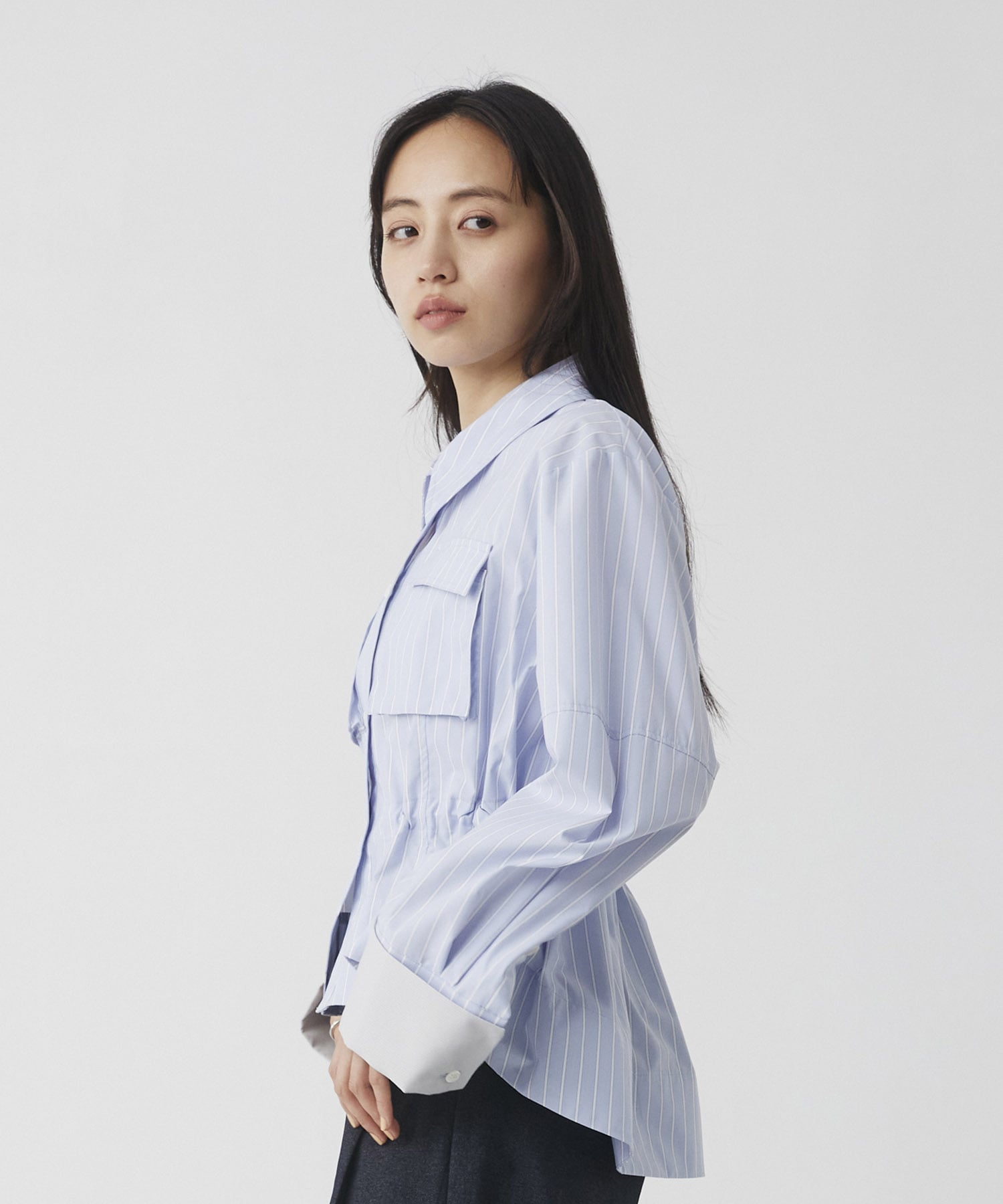 スタンドカラーシャツブルゾン