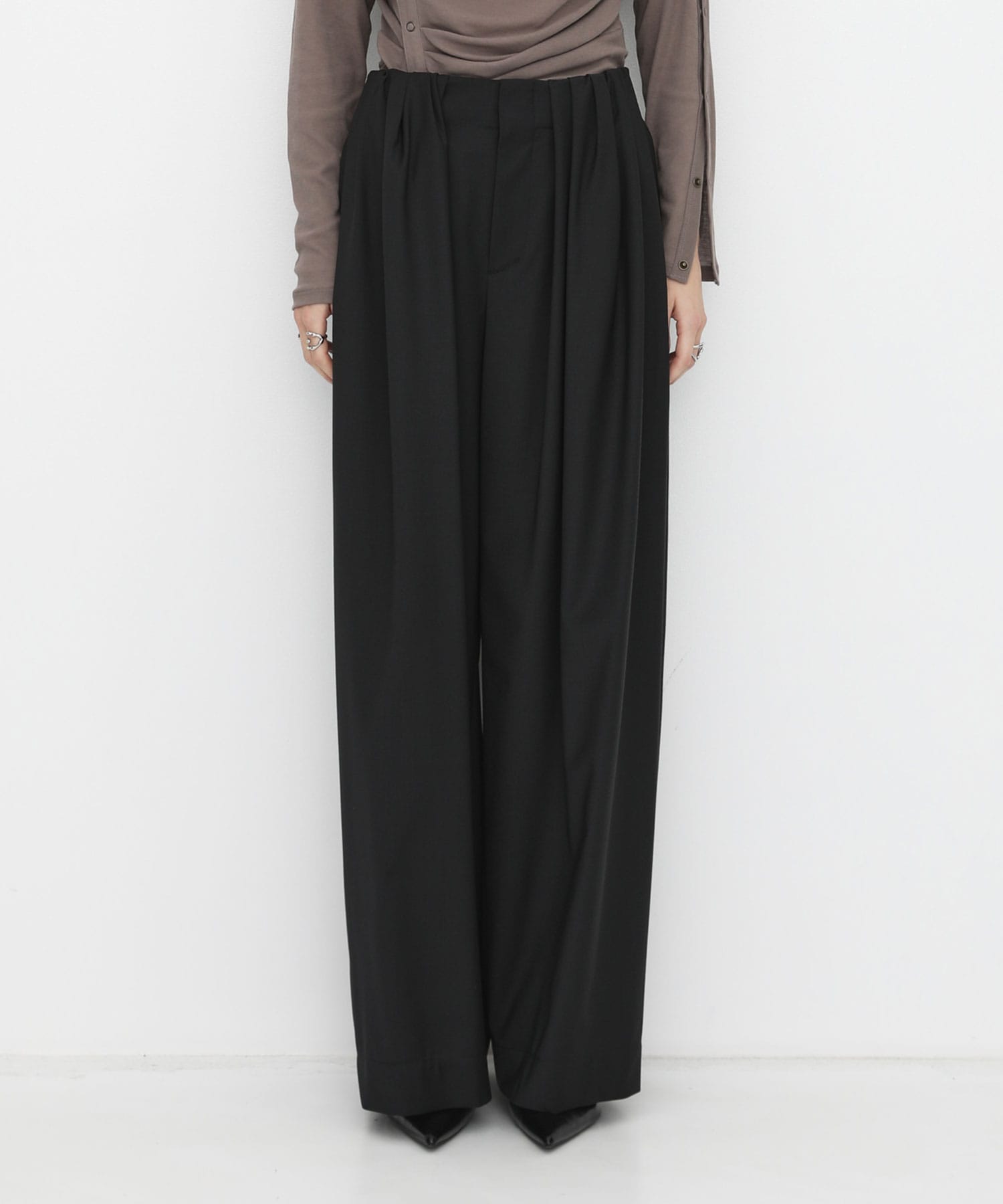 Super120s Wool Relax Trousers