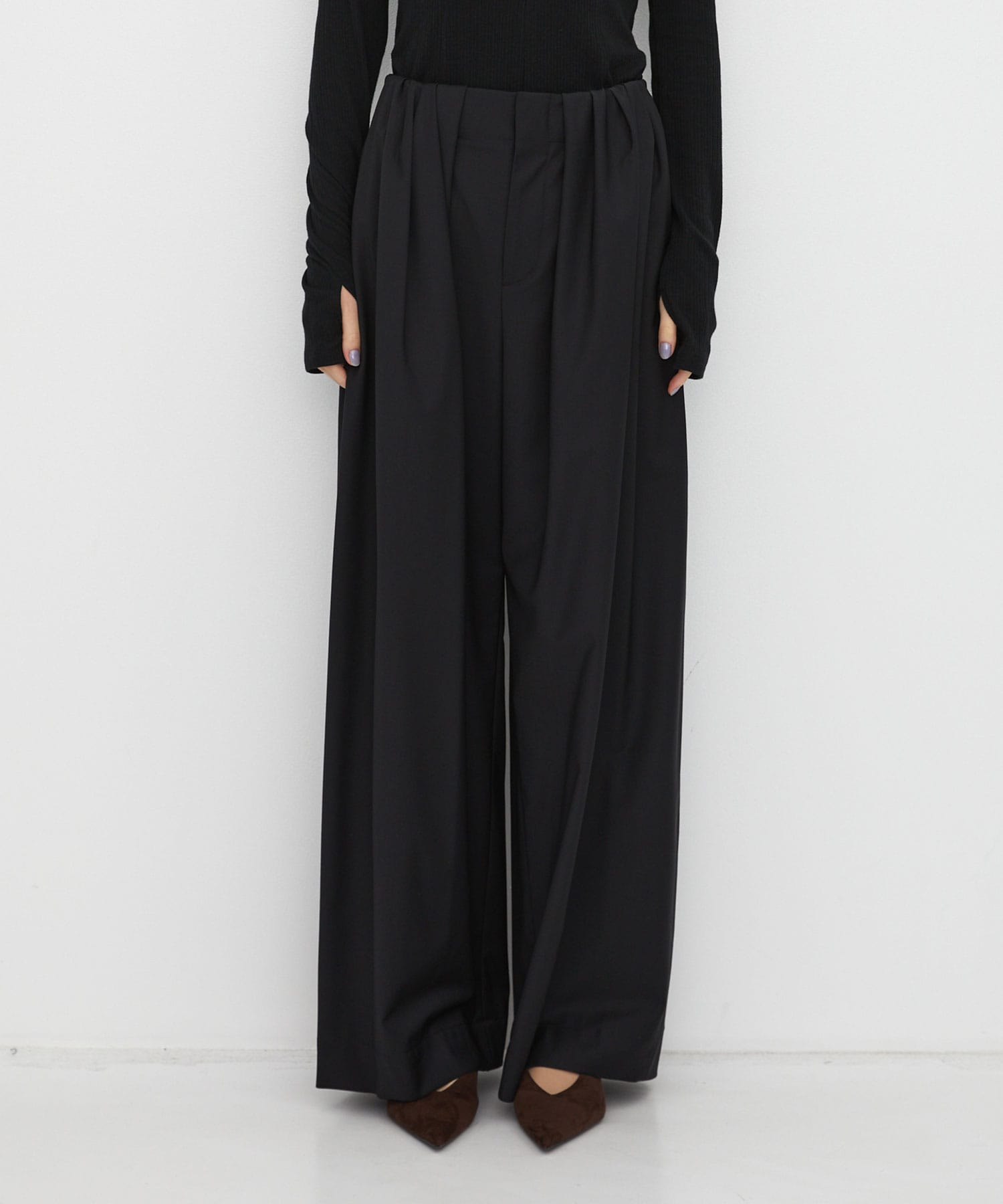 Super120s Wool Relax Trousers