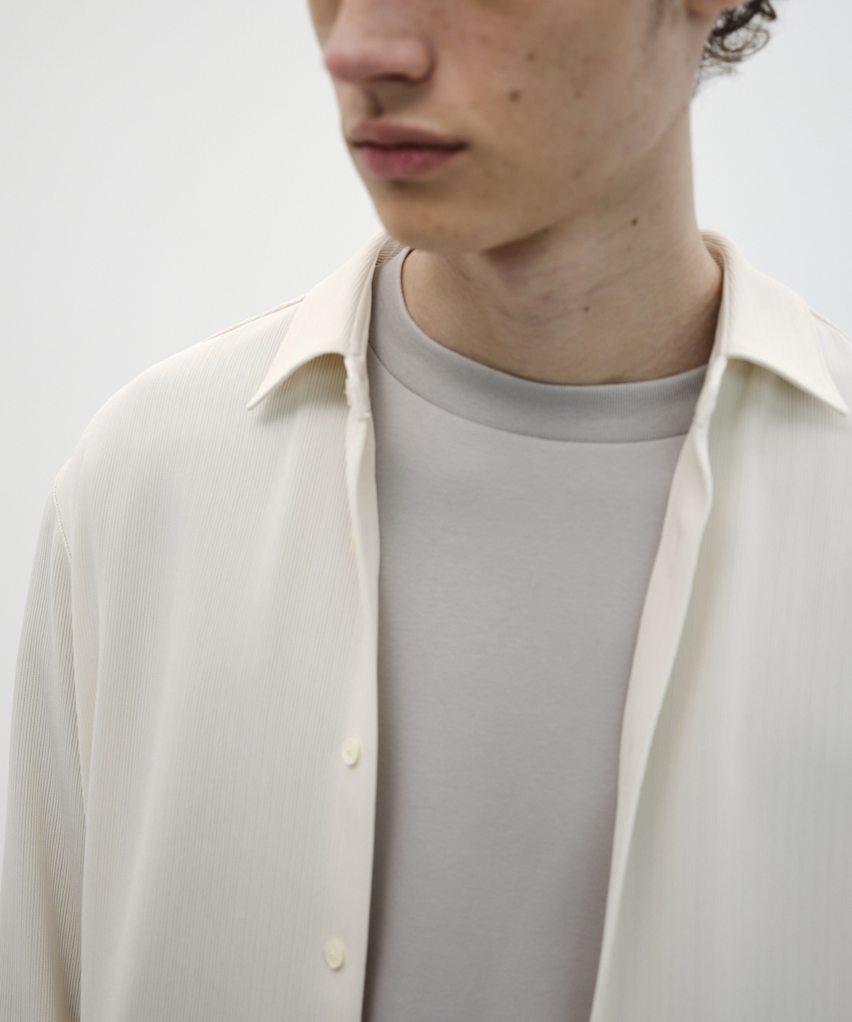 COLD DRY PLEATS ロングスリーブシャツ