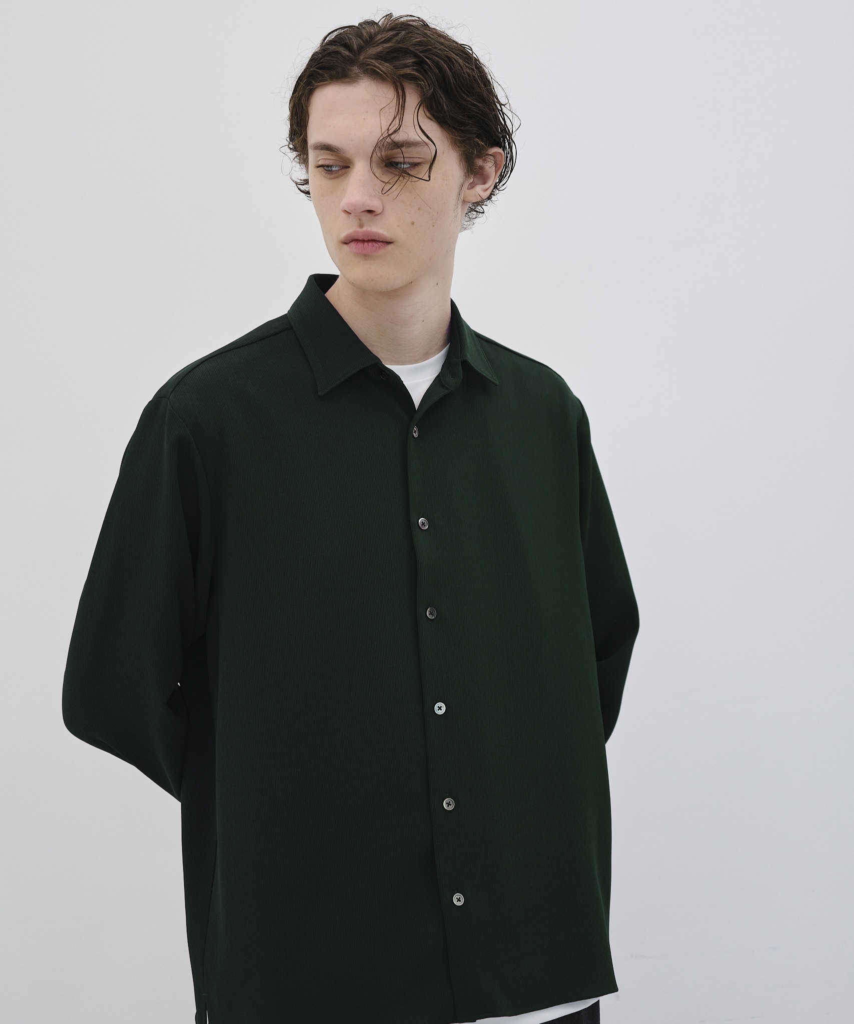 COLD DRY PLEATS ロングスリーブシャツ